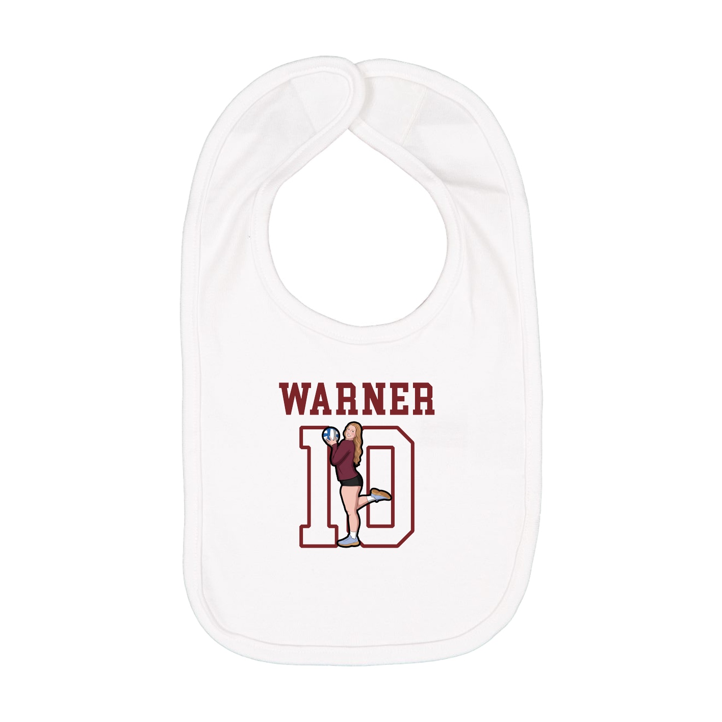 Infant Bib — Shirsey in White