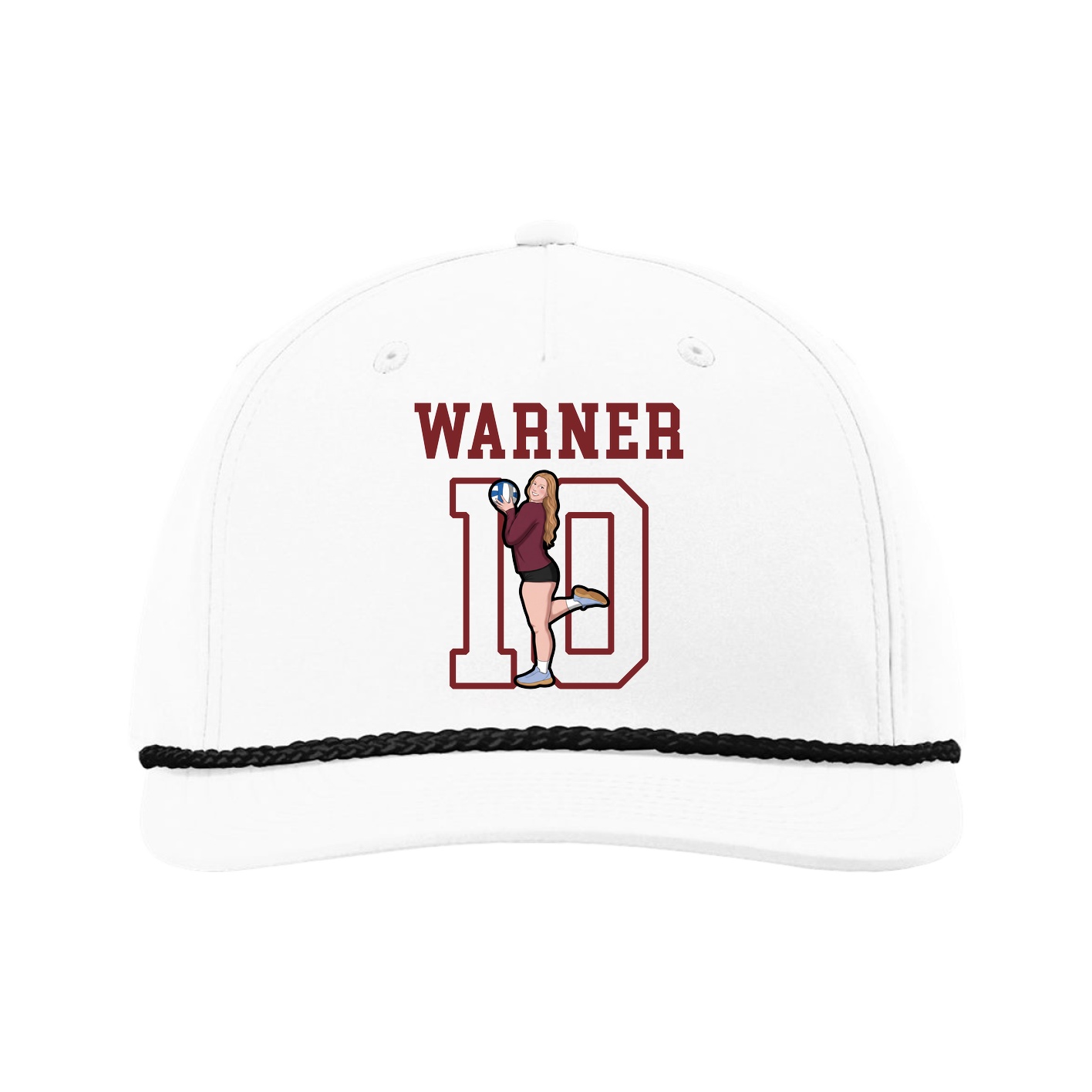 Five-Panel Classic Rope Cap — Shirsey in White