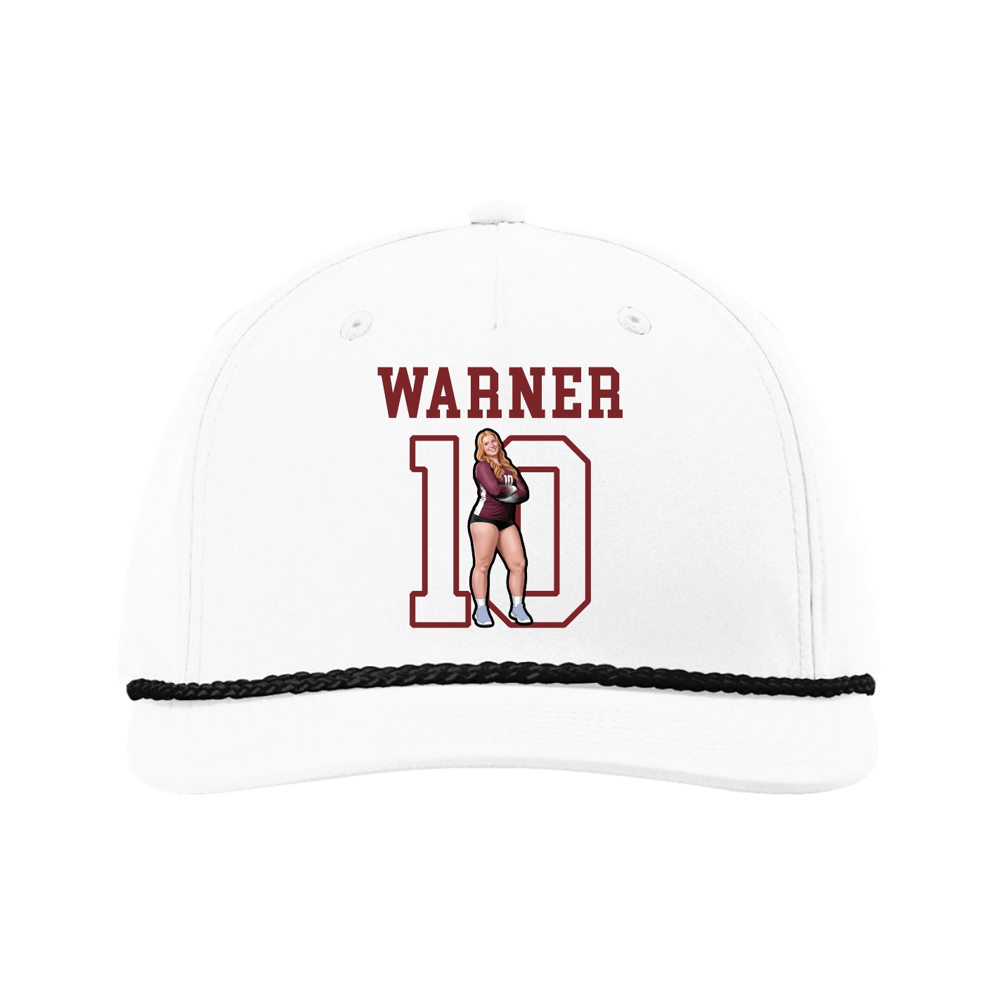 Five-Panel Classic Rope Cap — Shirsey in White