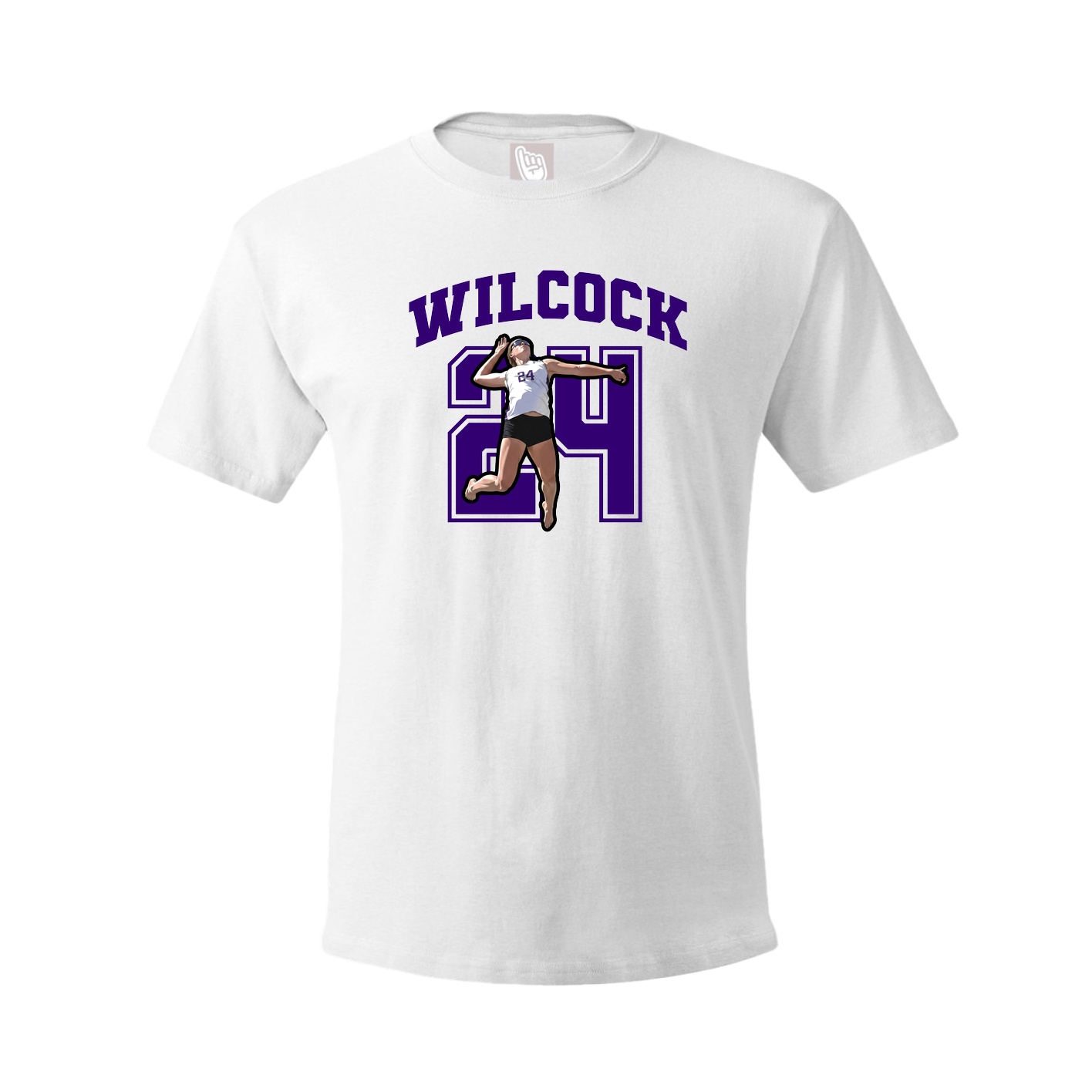 Youth Tee — Number in White