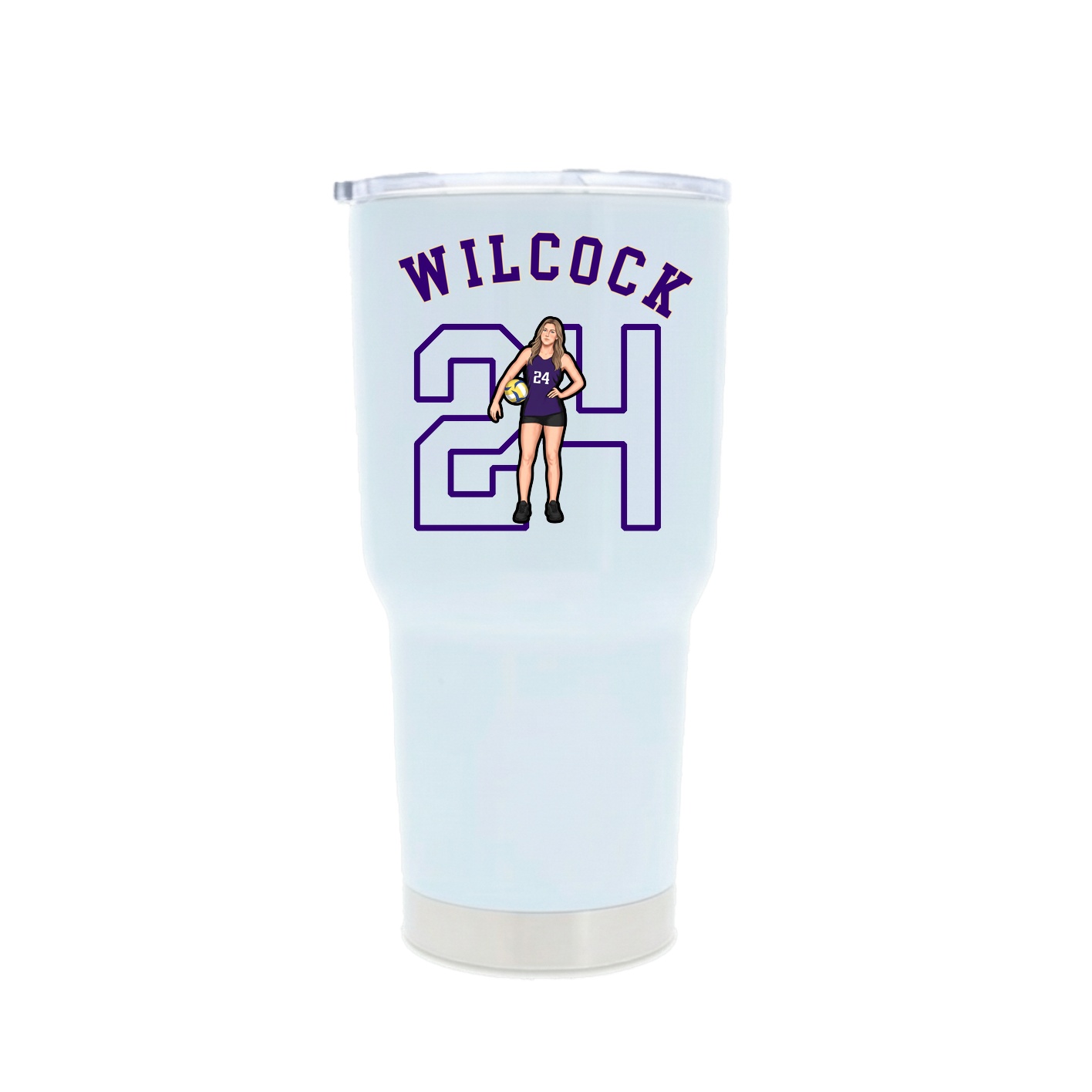 30oz Stainless Steel Tumbler — Shirsey Arch in White