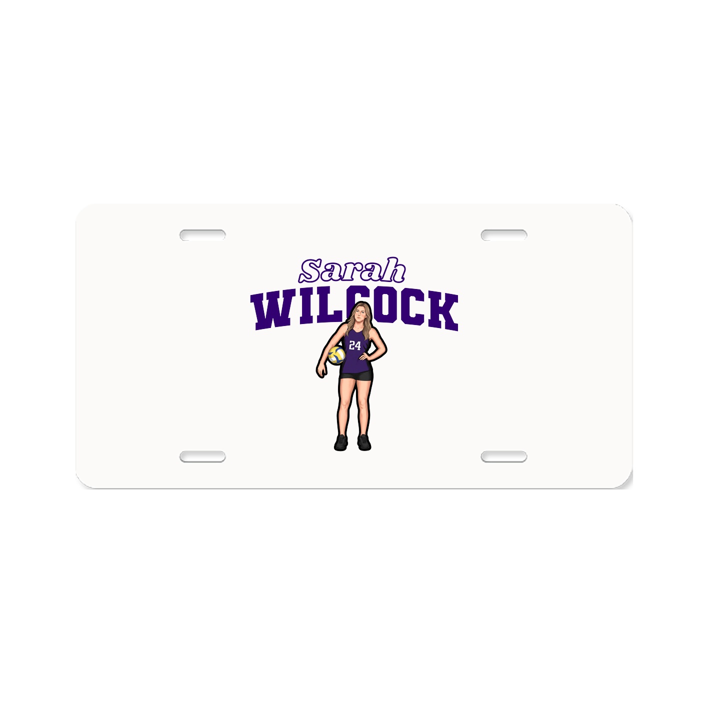 License Plate — Name Arch in Classic