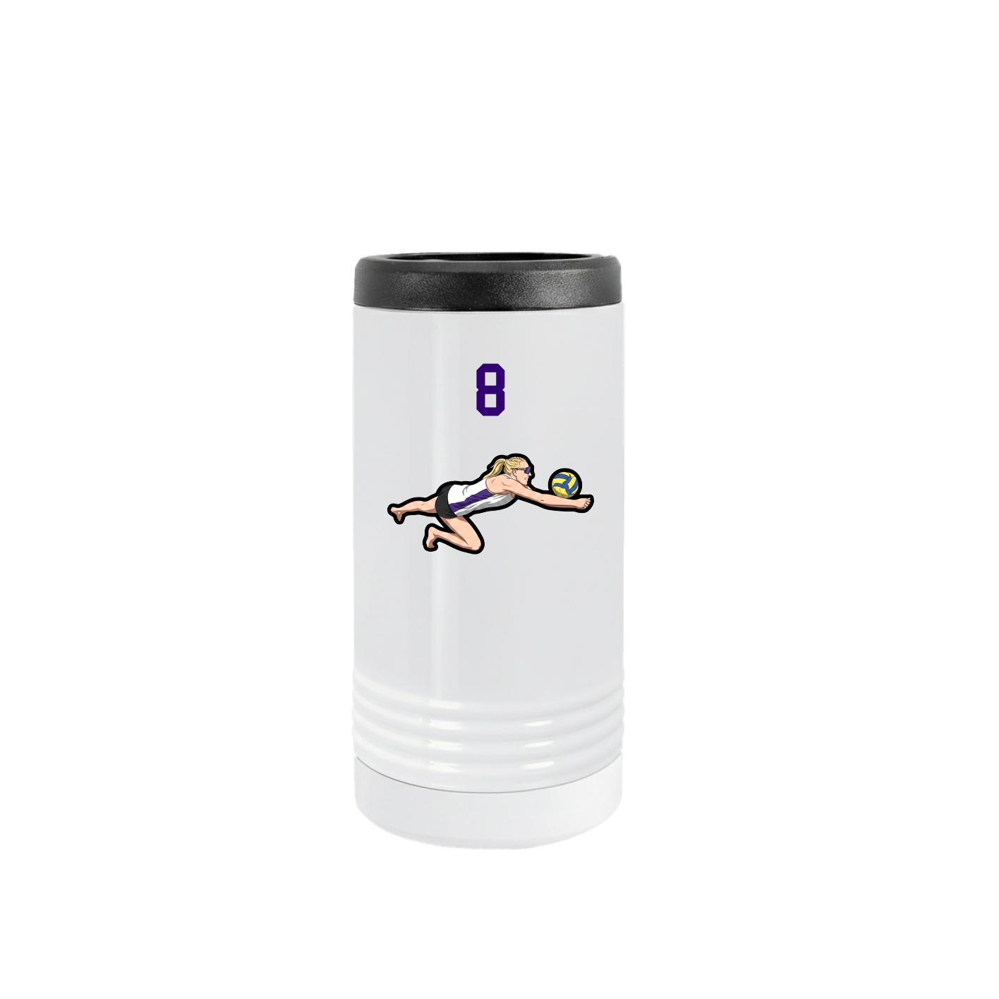 Slim Beverage Holder — Number Top in White