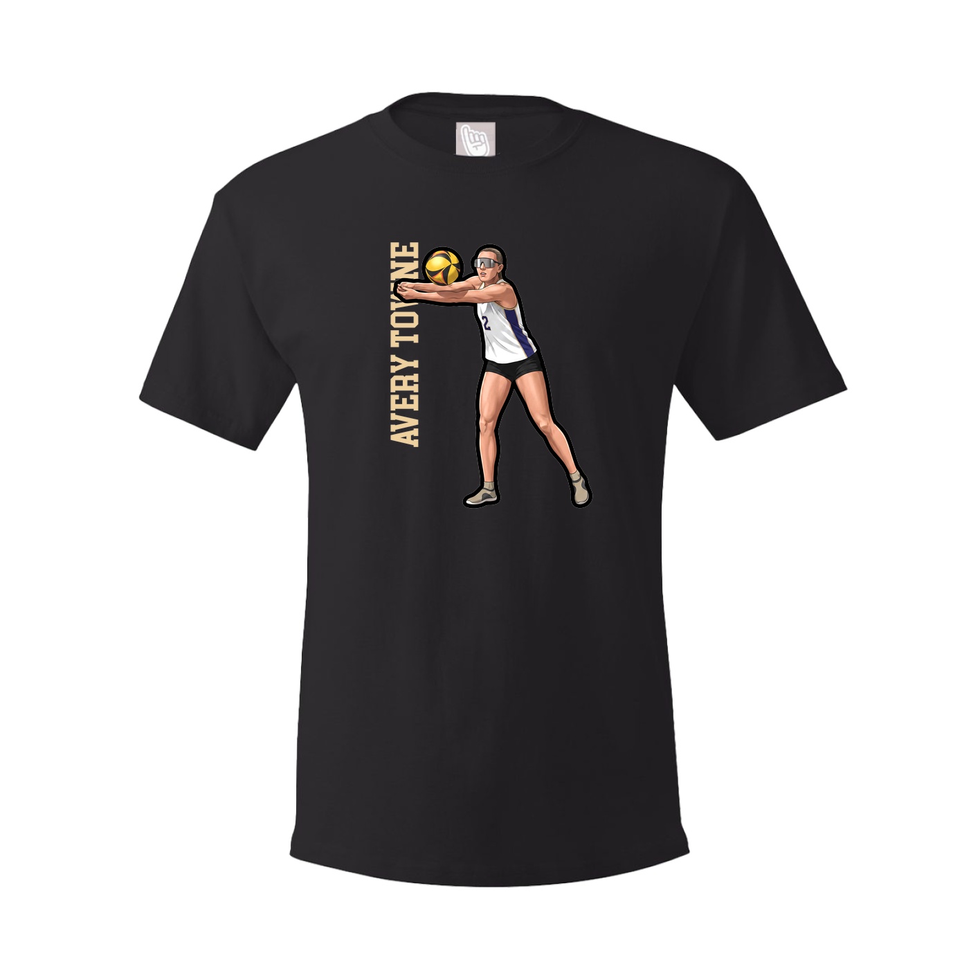 Tee — Name Vertical in Black