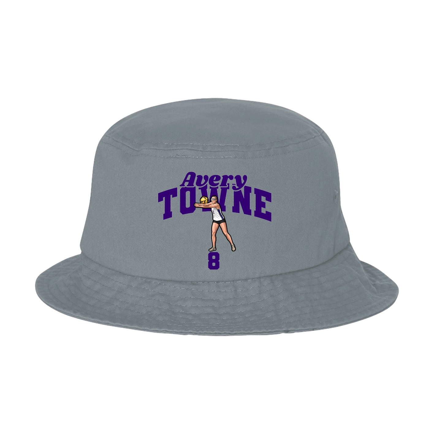 Bucket Cap — Signature Arch in Grey
