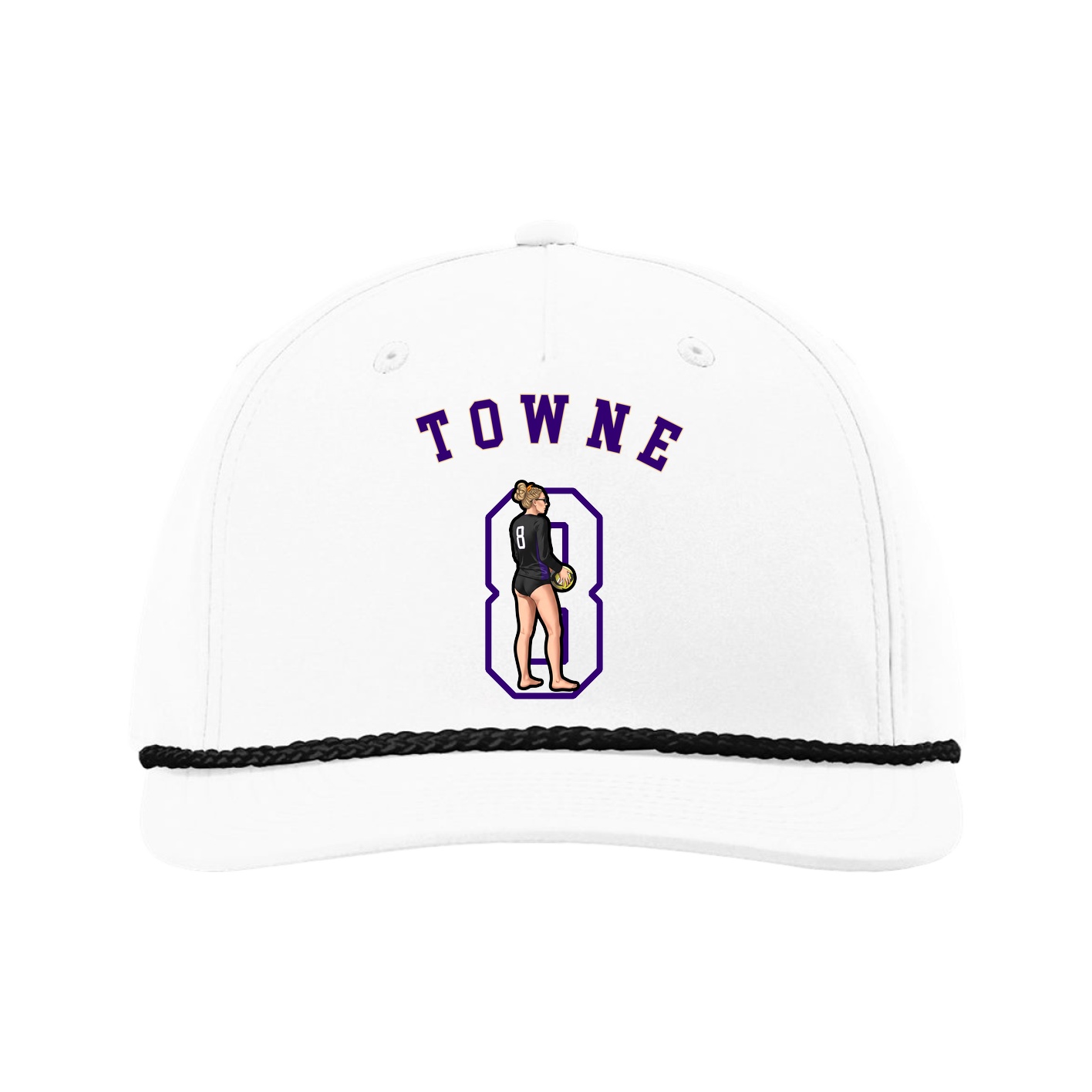 Five-Panel Classic Rope Cap — Shirsey Arch in White