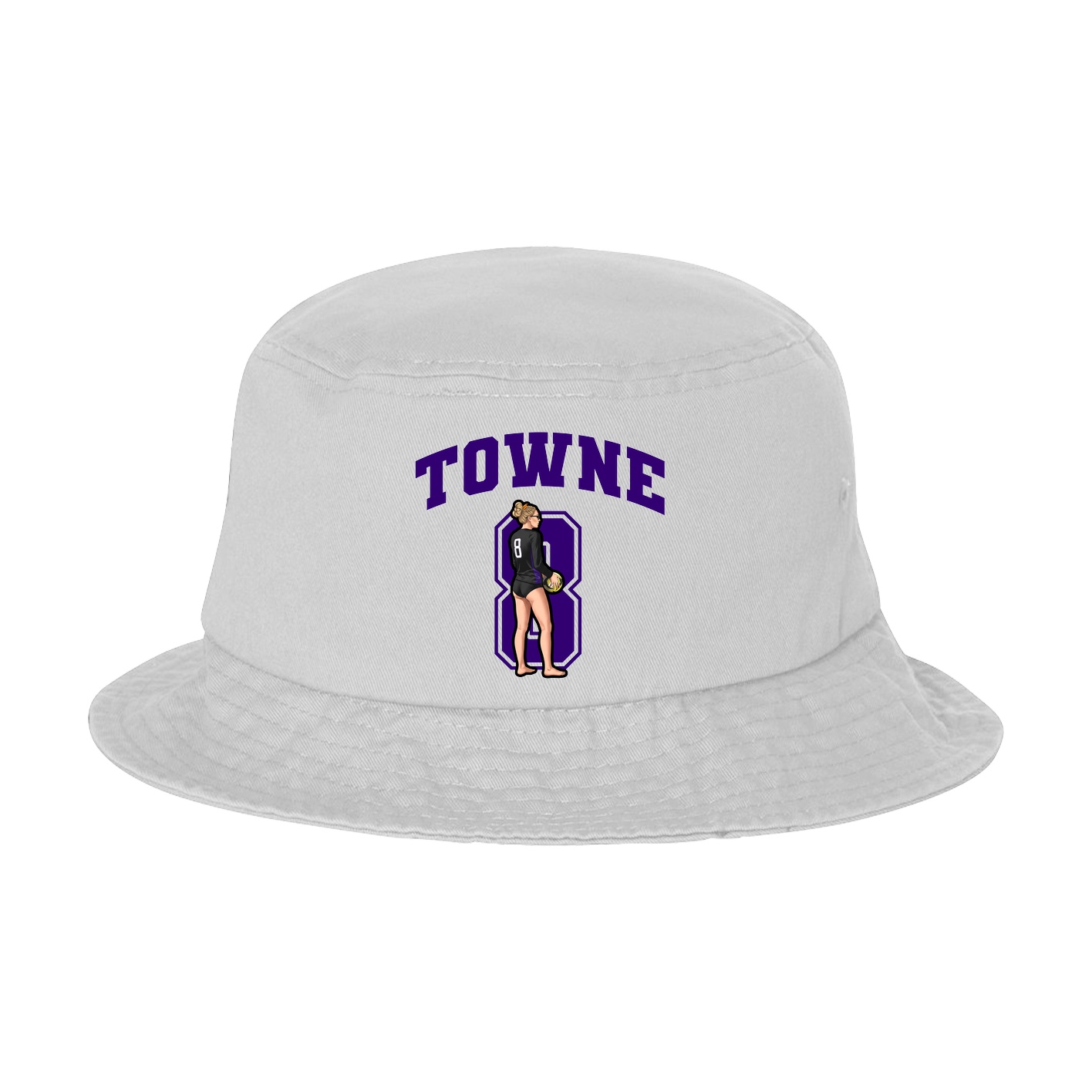 Bucket Cap — Number in White