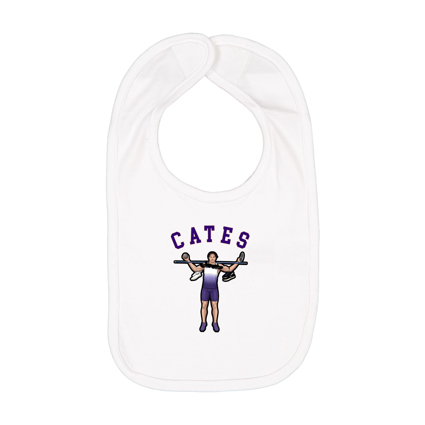 Infant Bib — Shirsey Arch in White