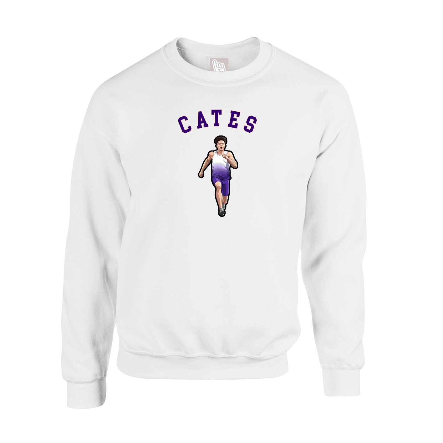 Fleece Crew — Shirsey Arch in White