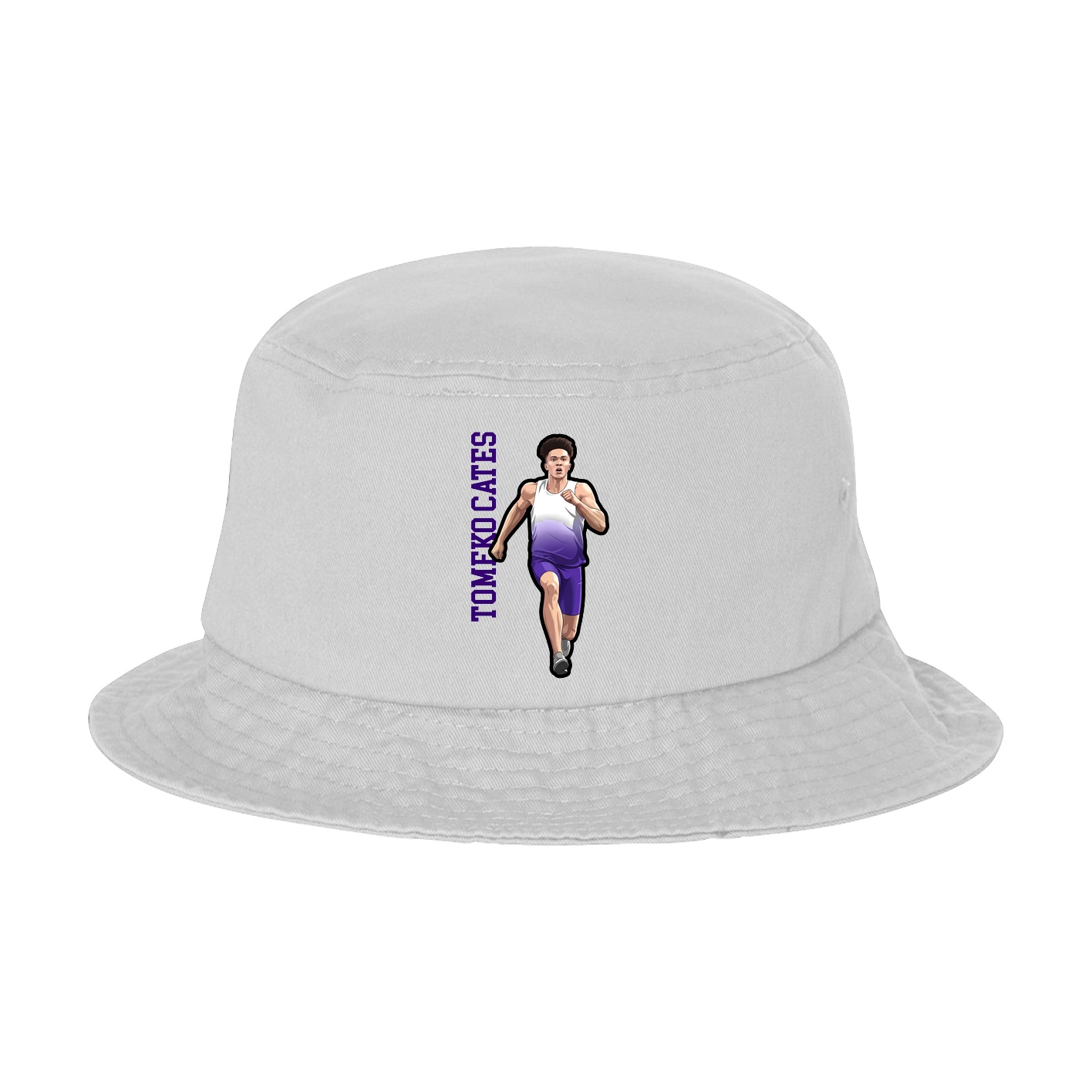 Bucket Cap — Name Vertical in White