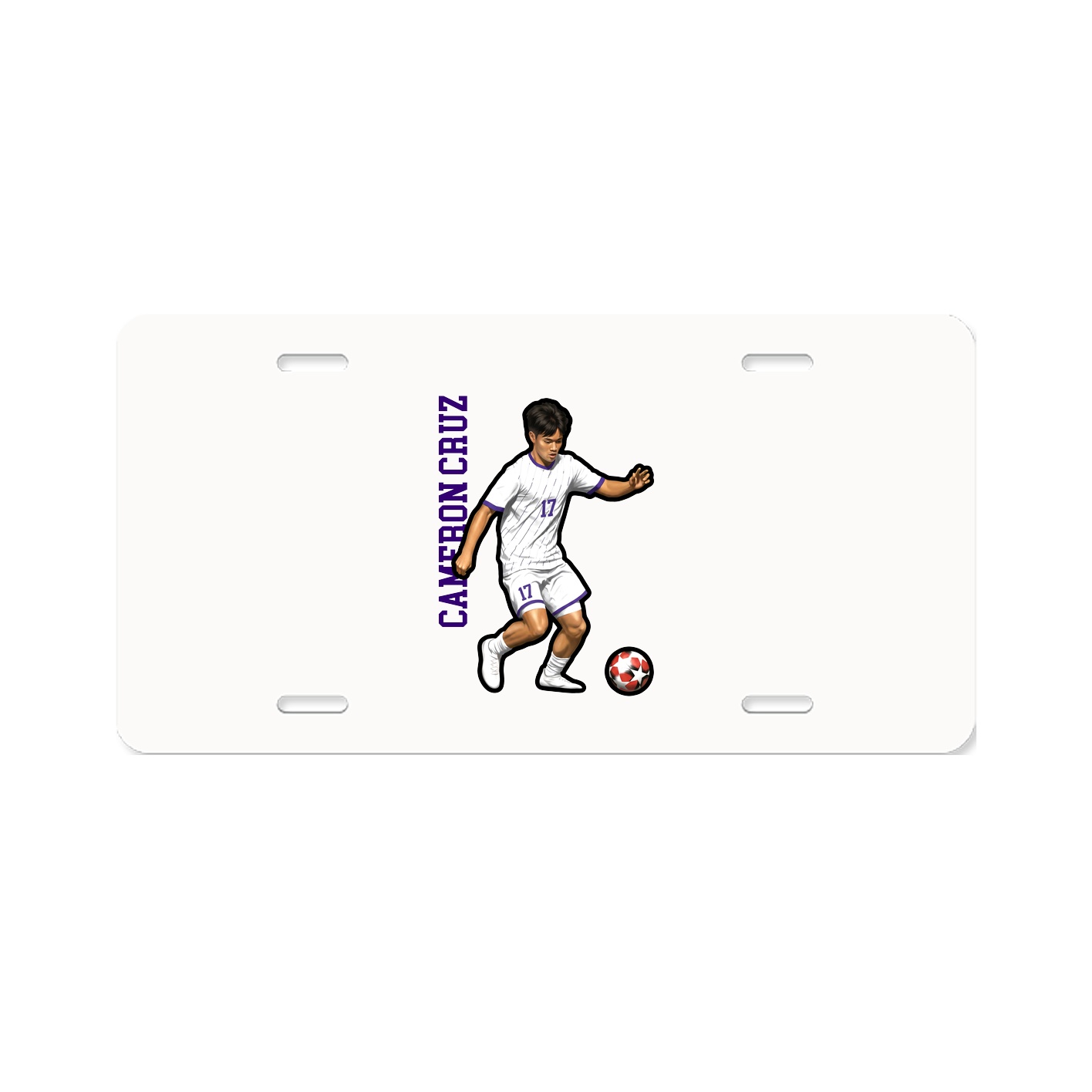 License Plate — Name Vertical in Classic