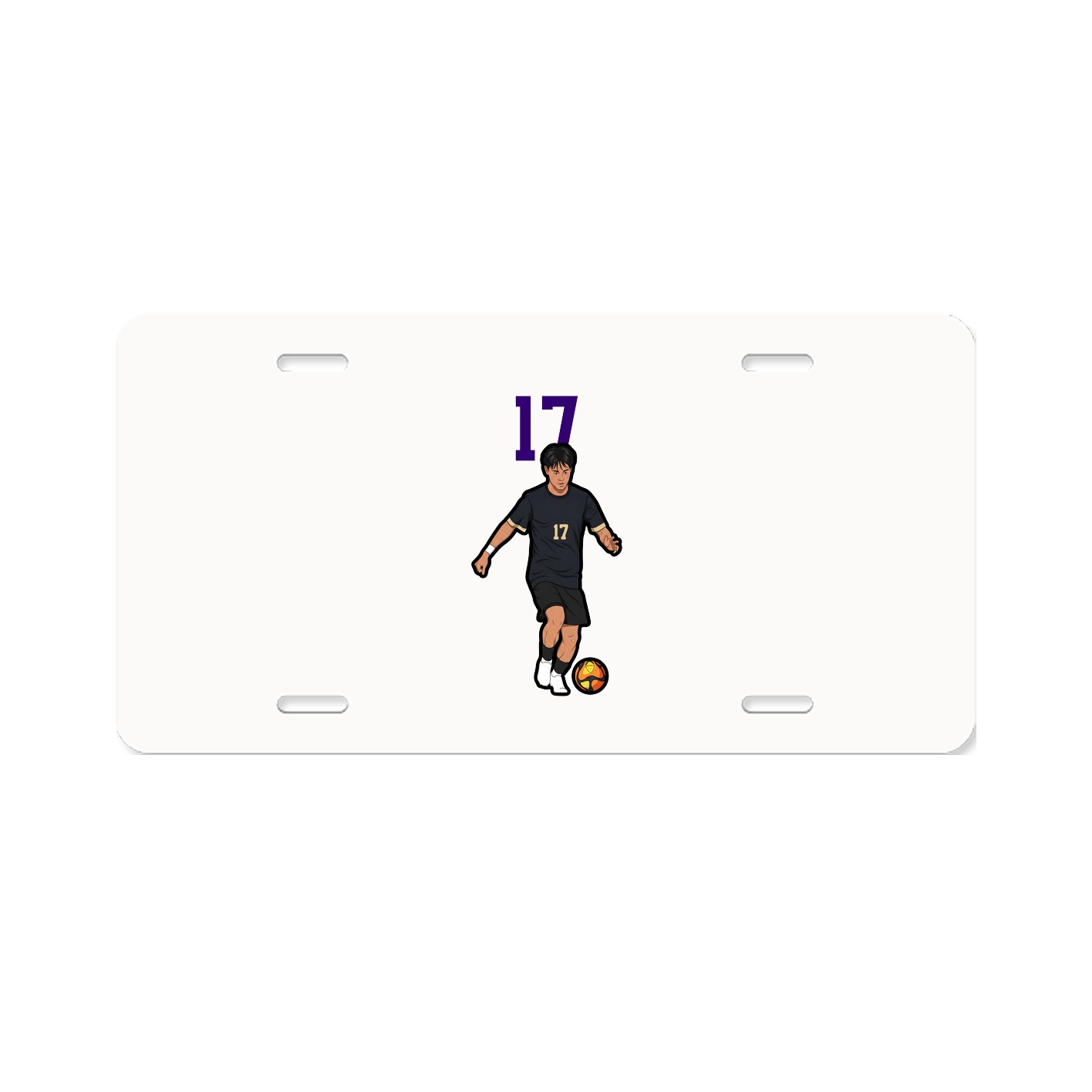 License Plate — Number Top in Classic