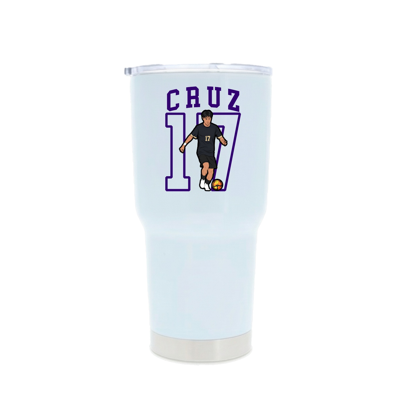 30oz Stainless Steel Tumbler — Shirsey in White
