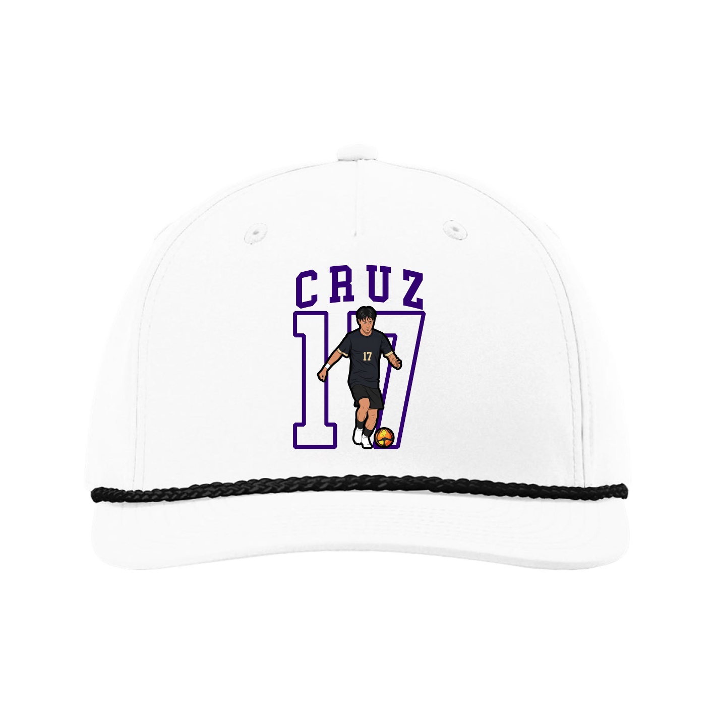 Five-Panel Classic Rope Cap — Shirsey in White