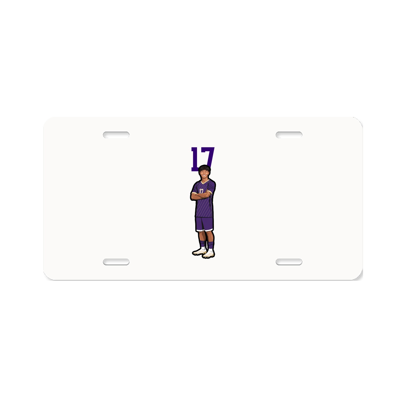 License Plate — Number Top in Classic
