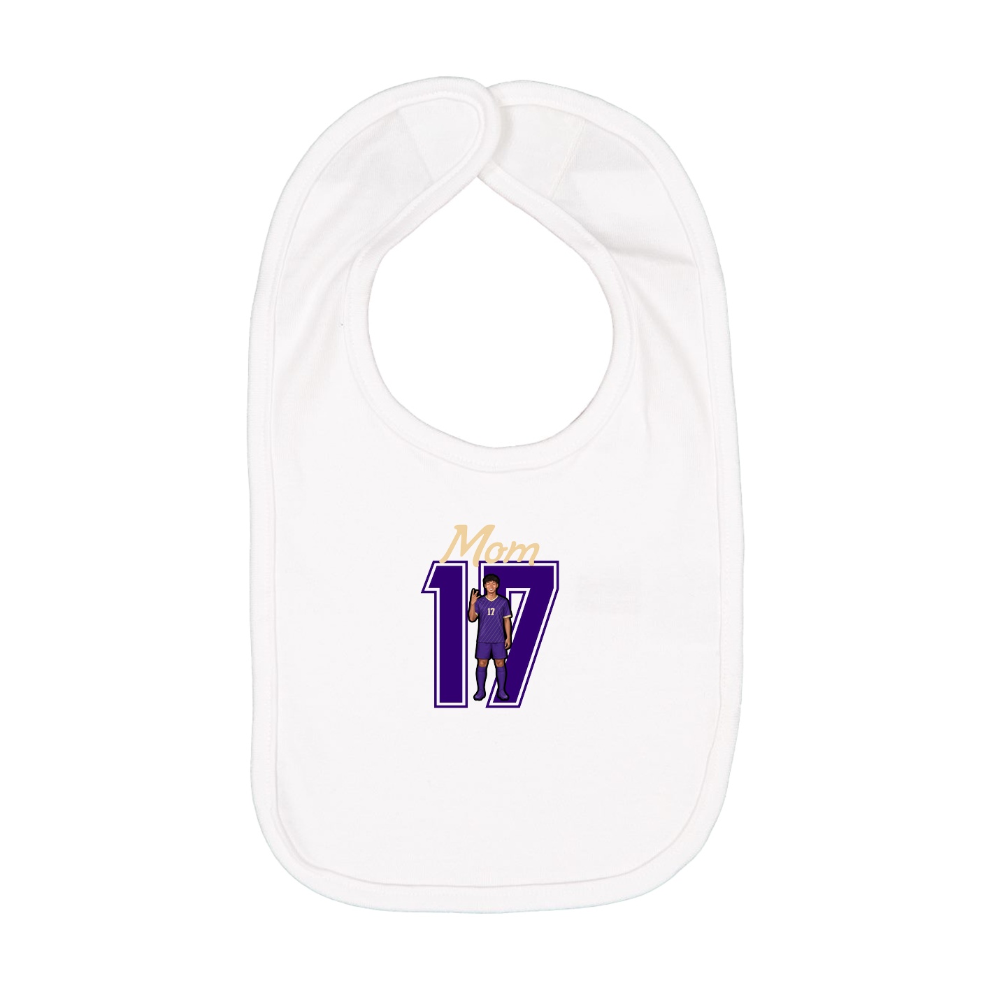 Infant Bib — Mothers Day Shirsey in White