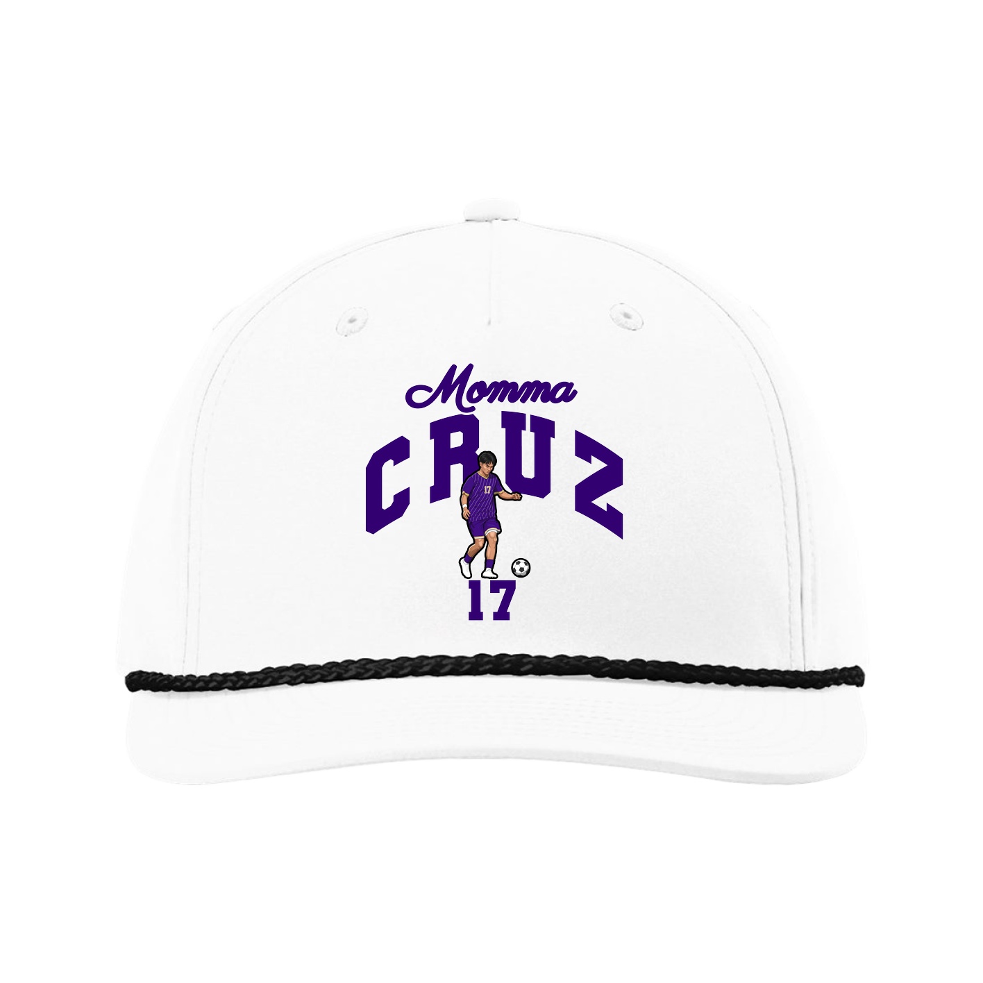 Five-Panel Classic Rope Cap — Mothers Day Arch in White