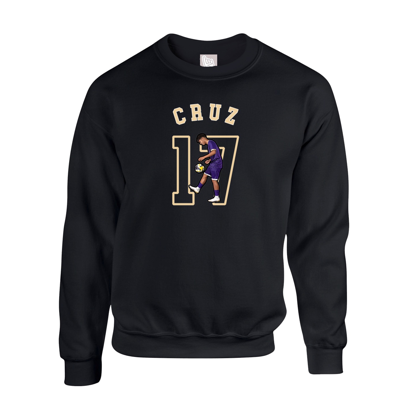 Fleece Crew — Shirsey Arch in Black