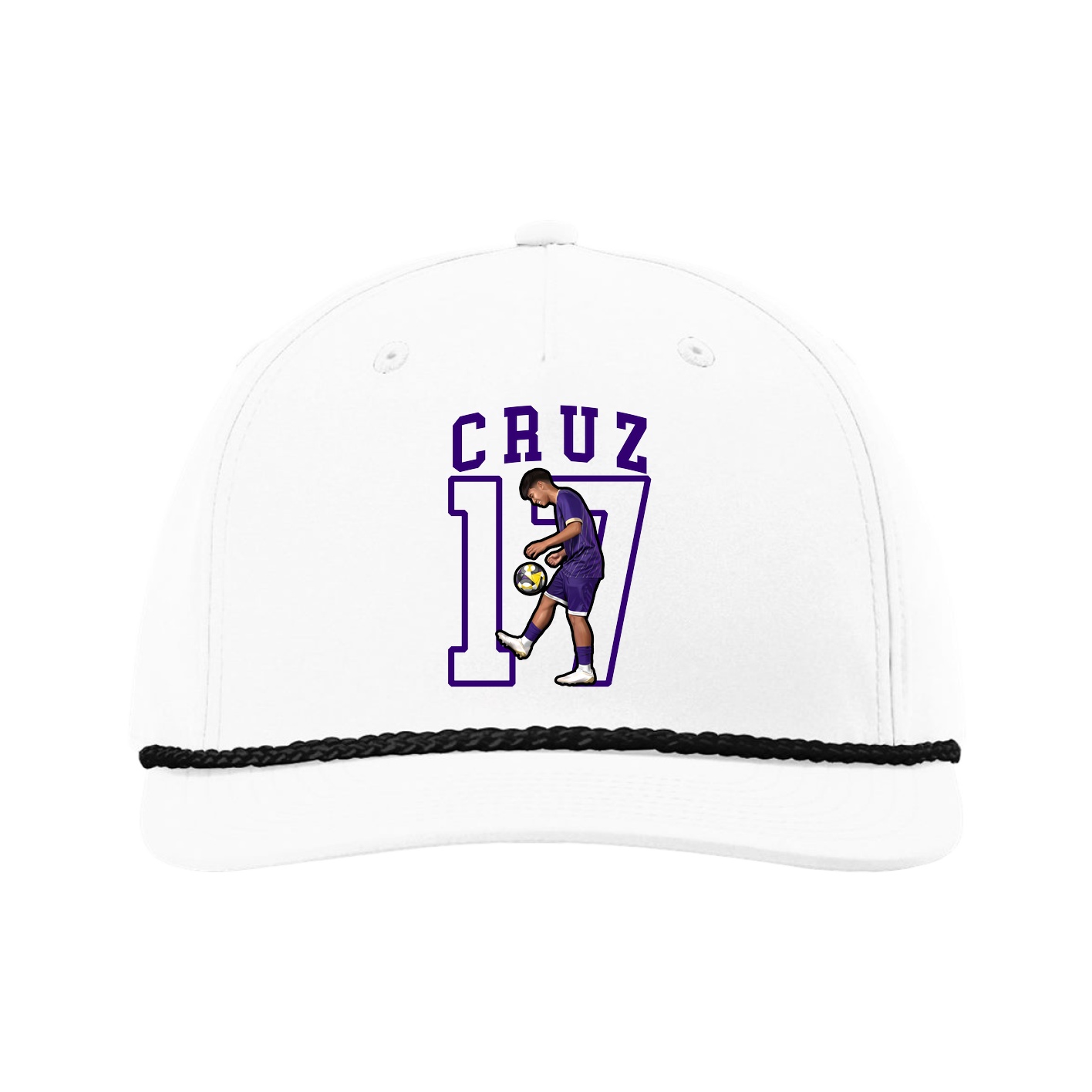 Five-Panel Classic Rope Cap — Shirsey in White
