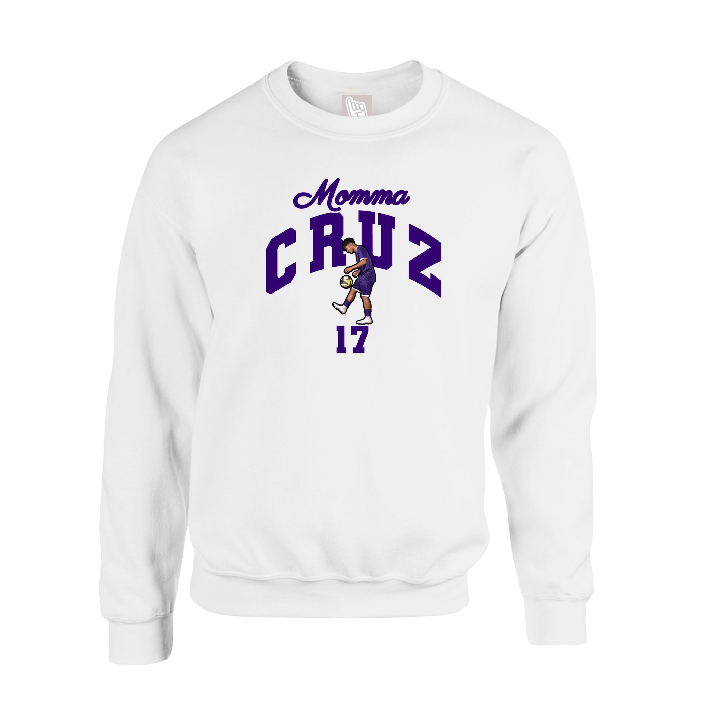 Fleece Crew — Mothers Day Arch in White