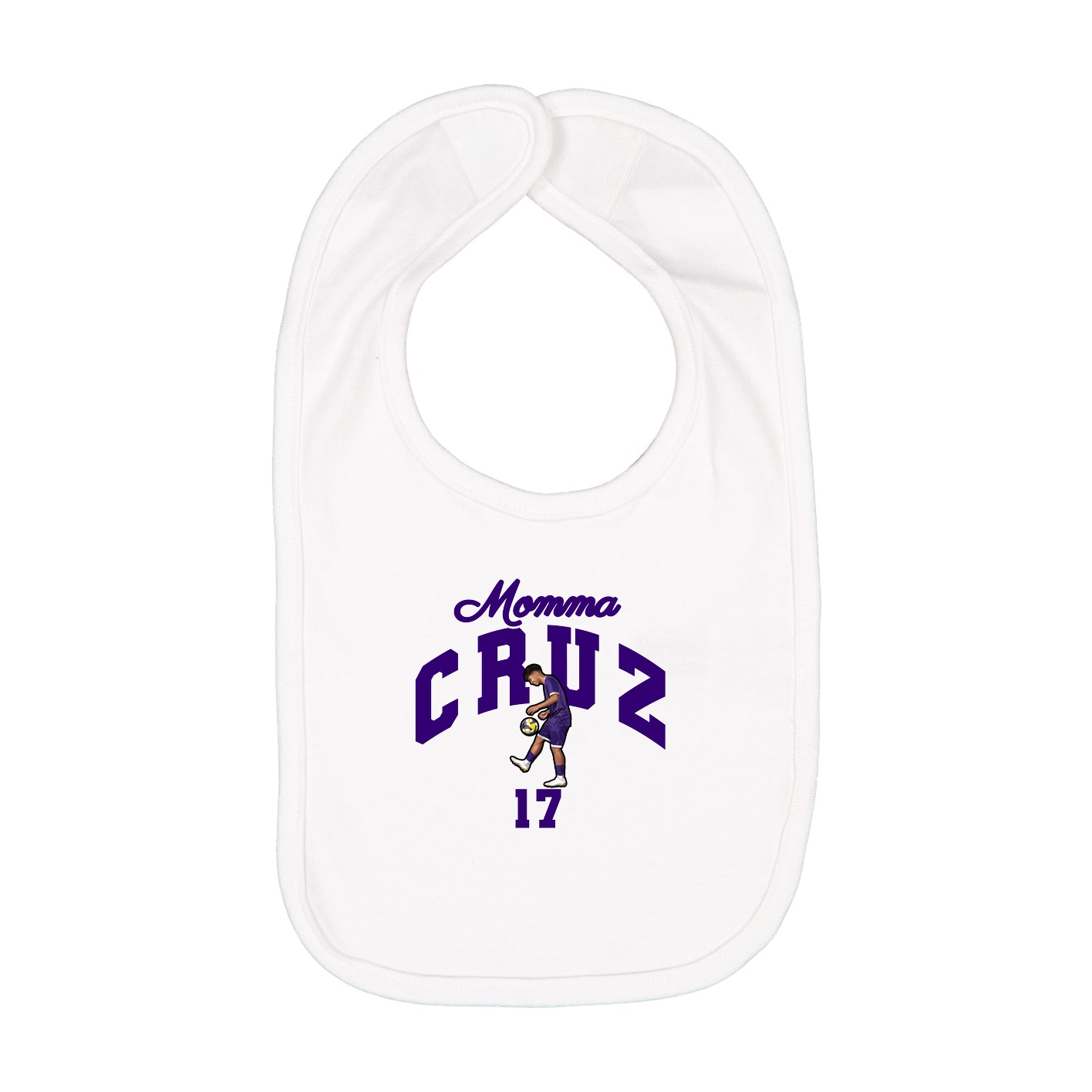 Infant Bib — Mothers Day Arch in White