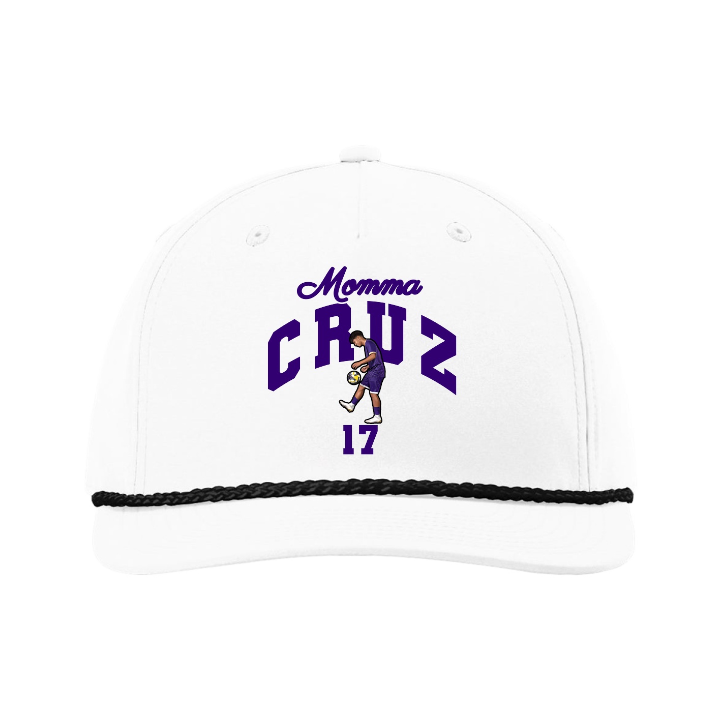 Five-Panel Classic Rope Cap — Mothers Day Arch in White