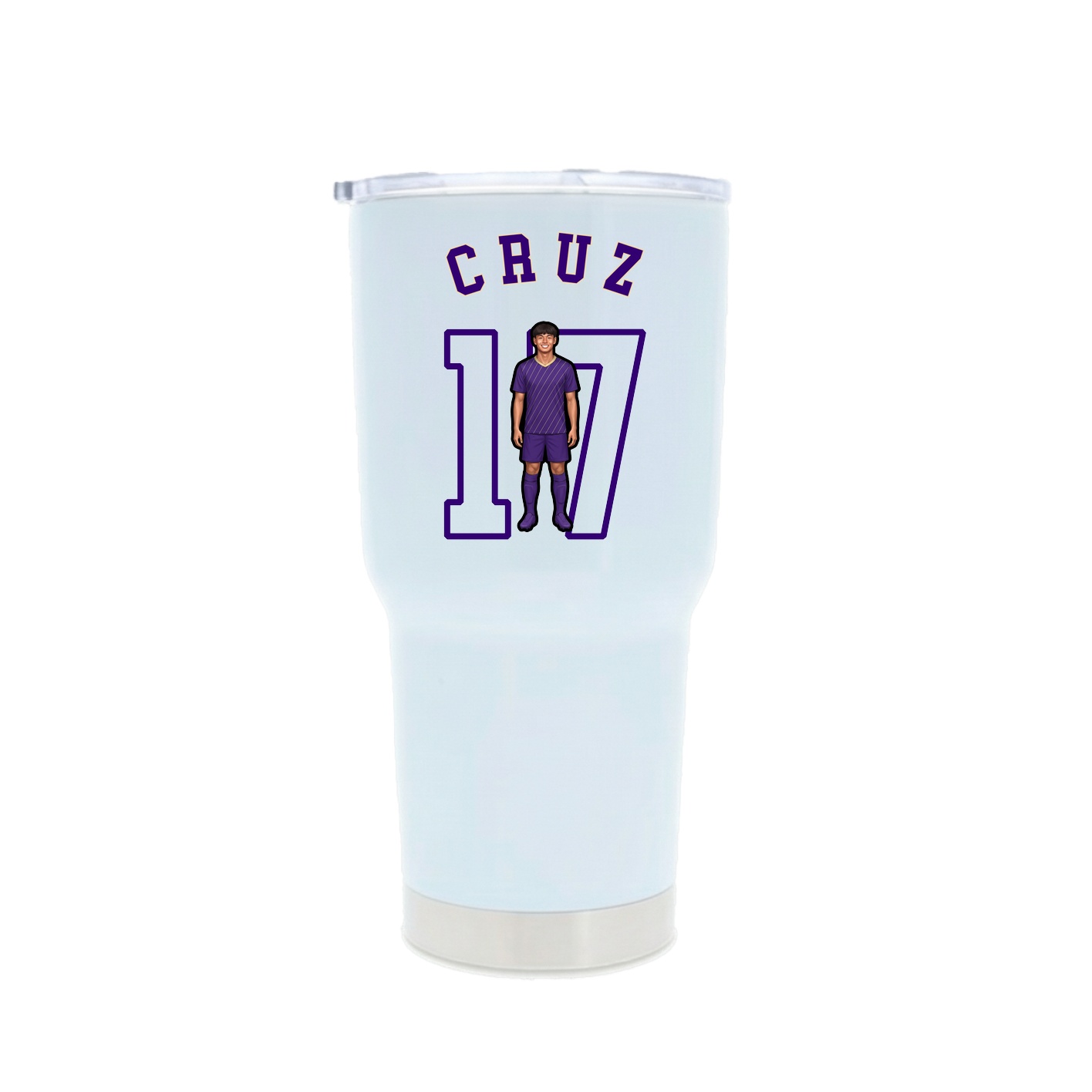 30oz Stainless Steel Tumbler — Shirsey Arch in White