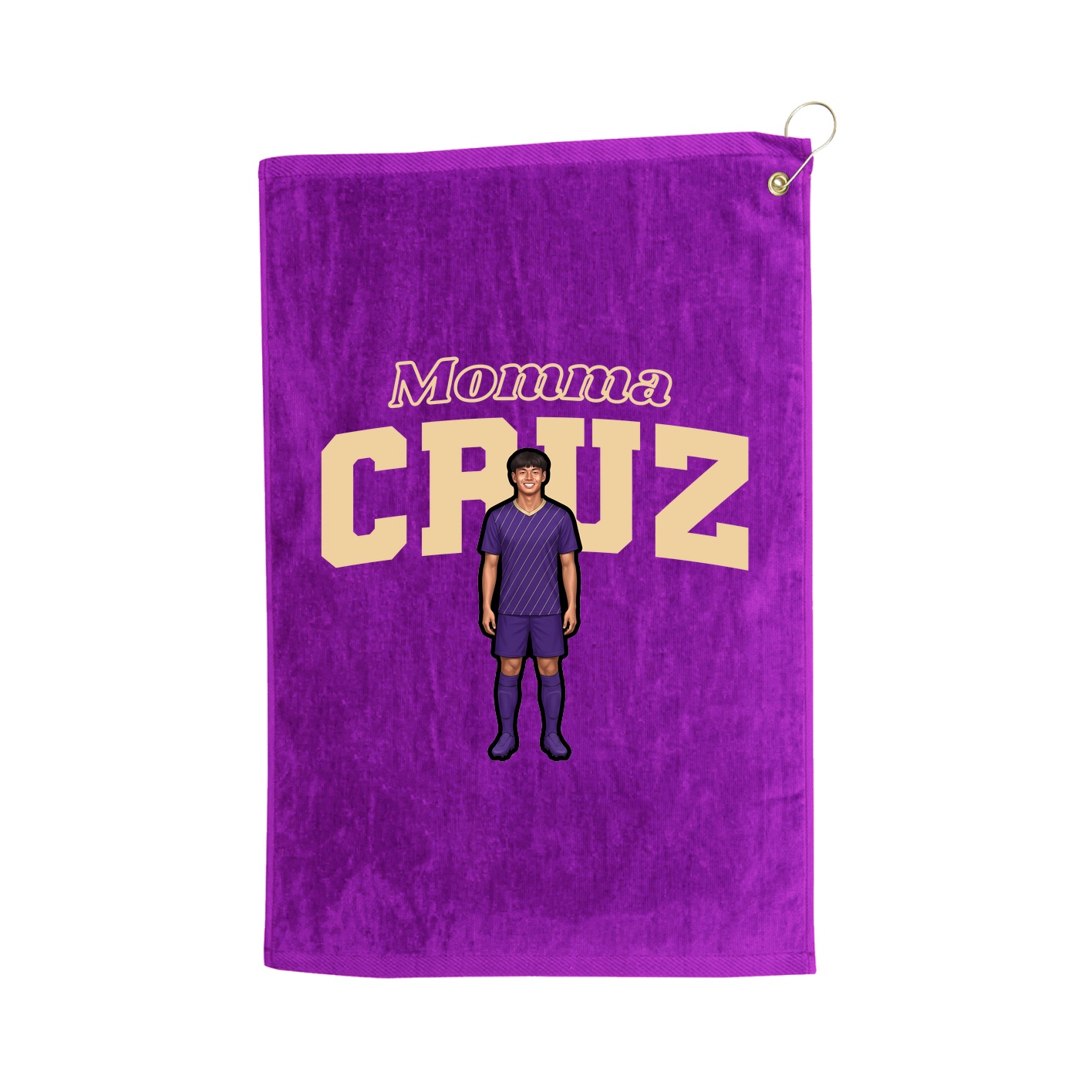Golf Towel — Mothers Day Block in Purple