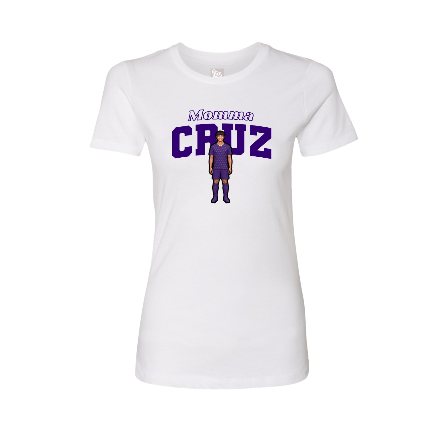 Womens Tee — Mothers Day Block in White