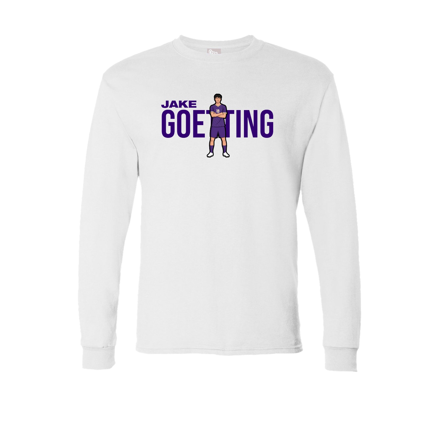 Long Sleeve Tee — Player Name in White