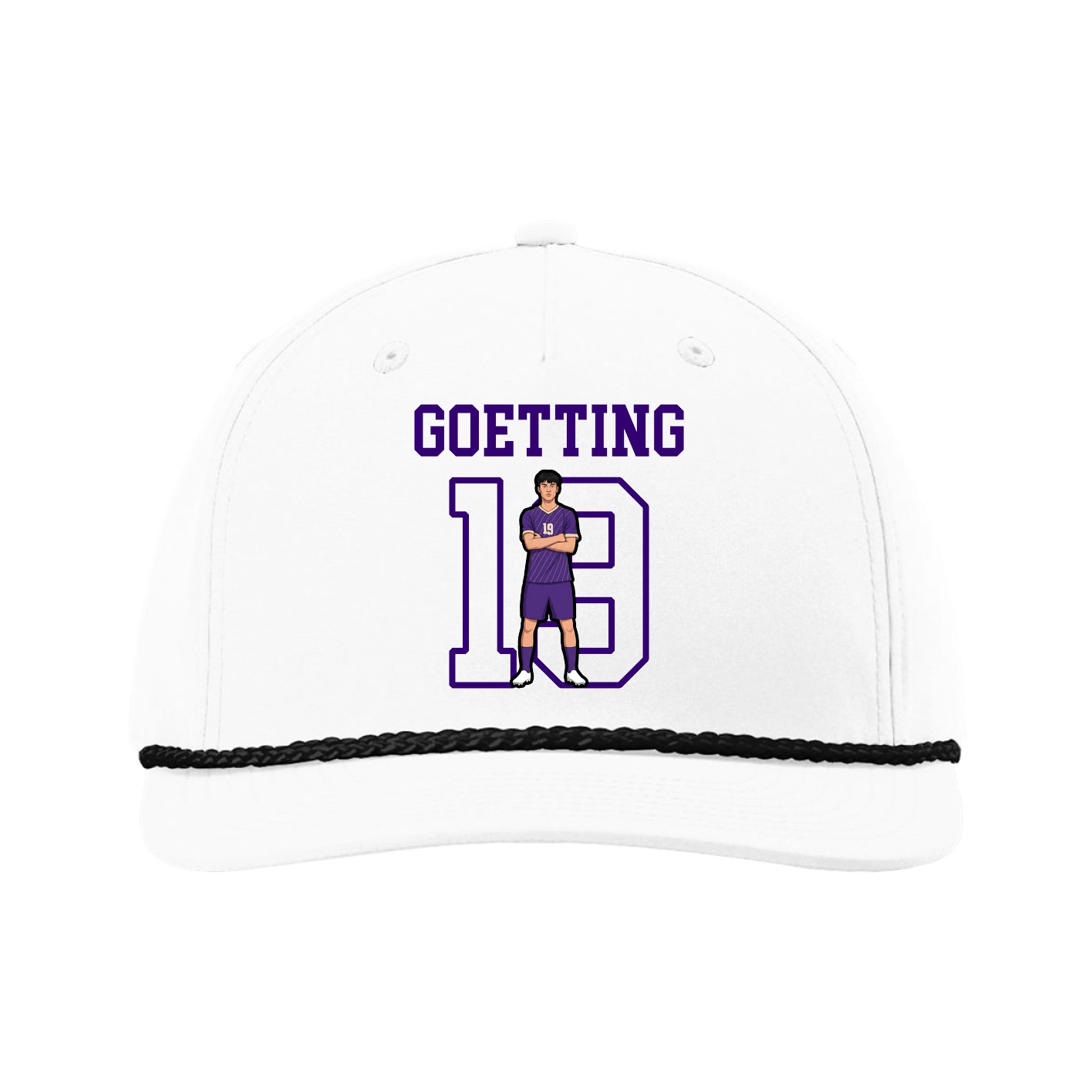 Five-Panel Classic Rope Cap — Shirsey in White