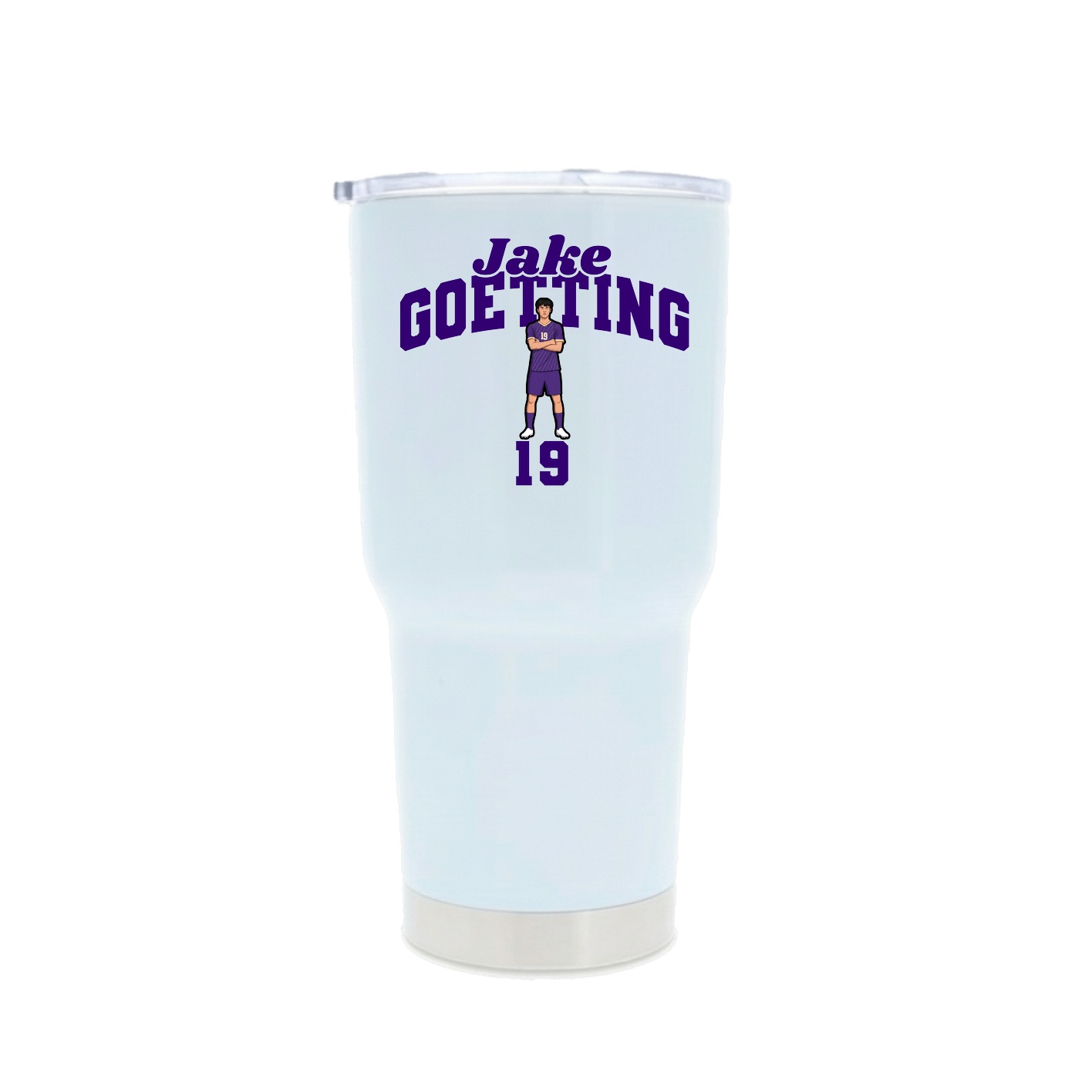 30oz Stainless Steel Tumbler — Signature Arch in White