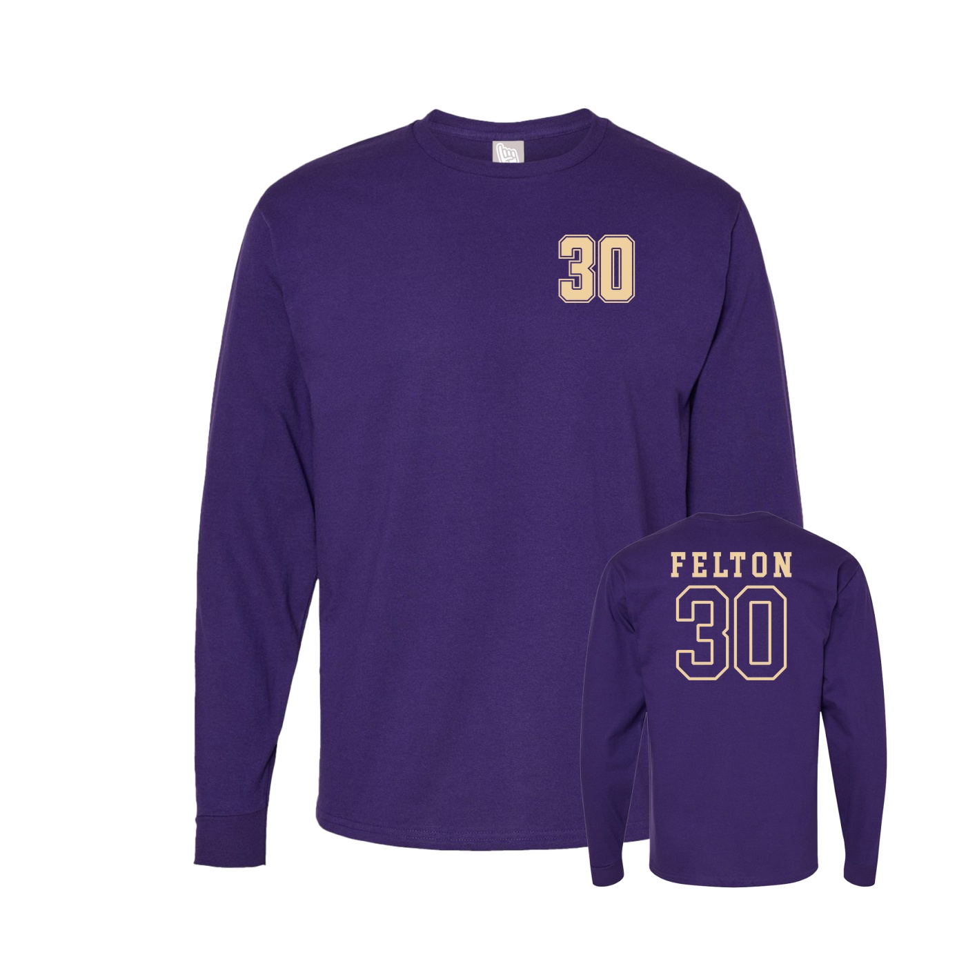 Long Sleeve Tee — Chest Back in Purple