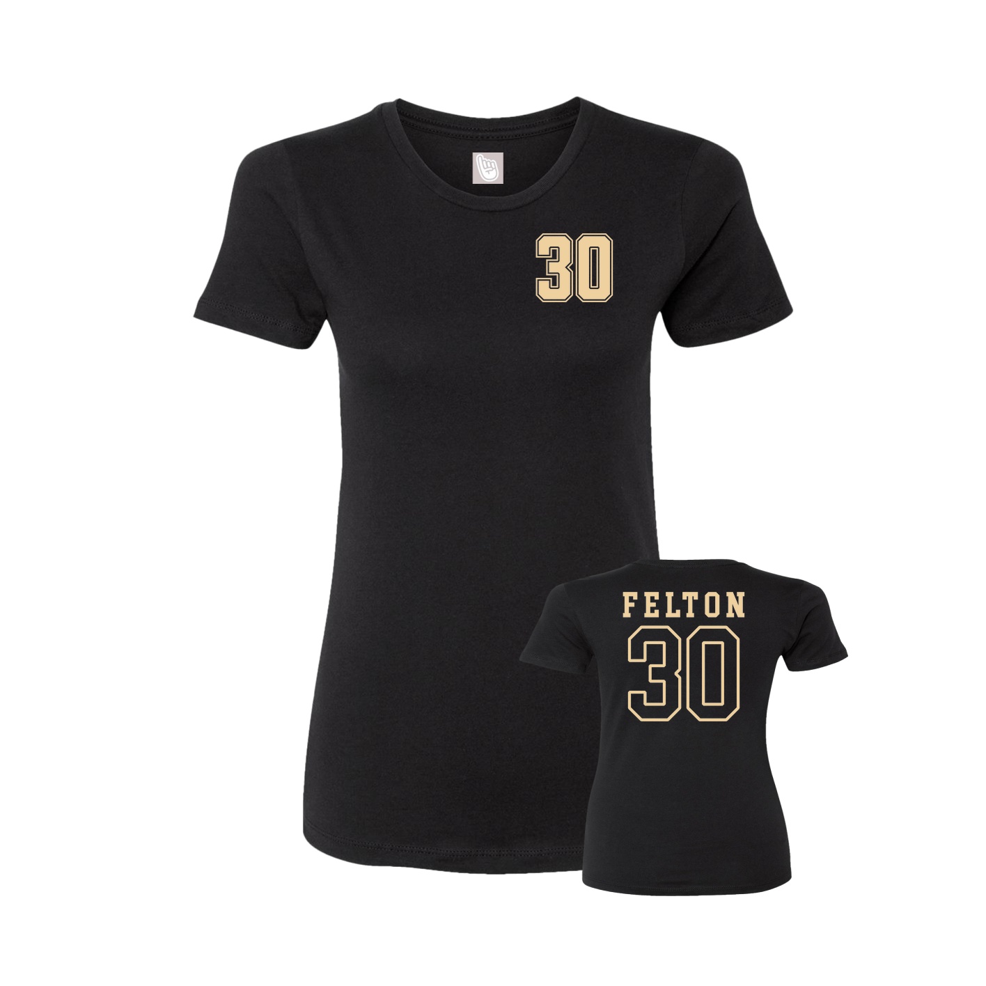 Womens Tee — Chest Back in Black