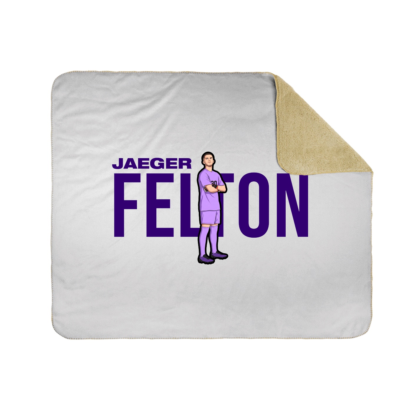 Throw Blanket — Player Name in White