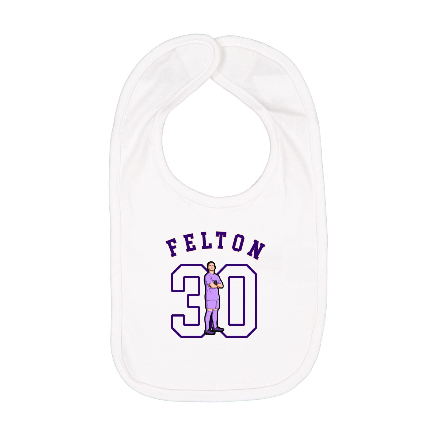 Infant Bib — Shirsey Arch in White