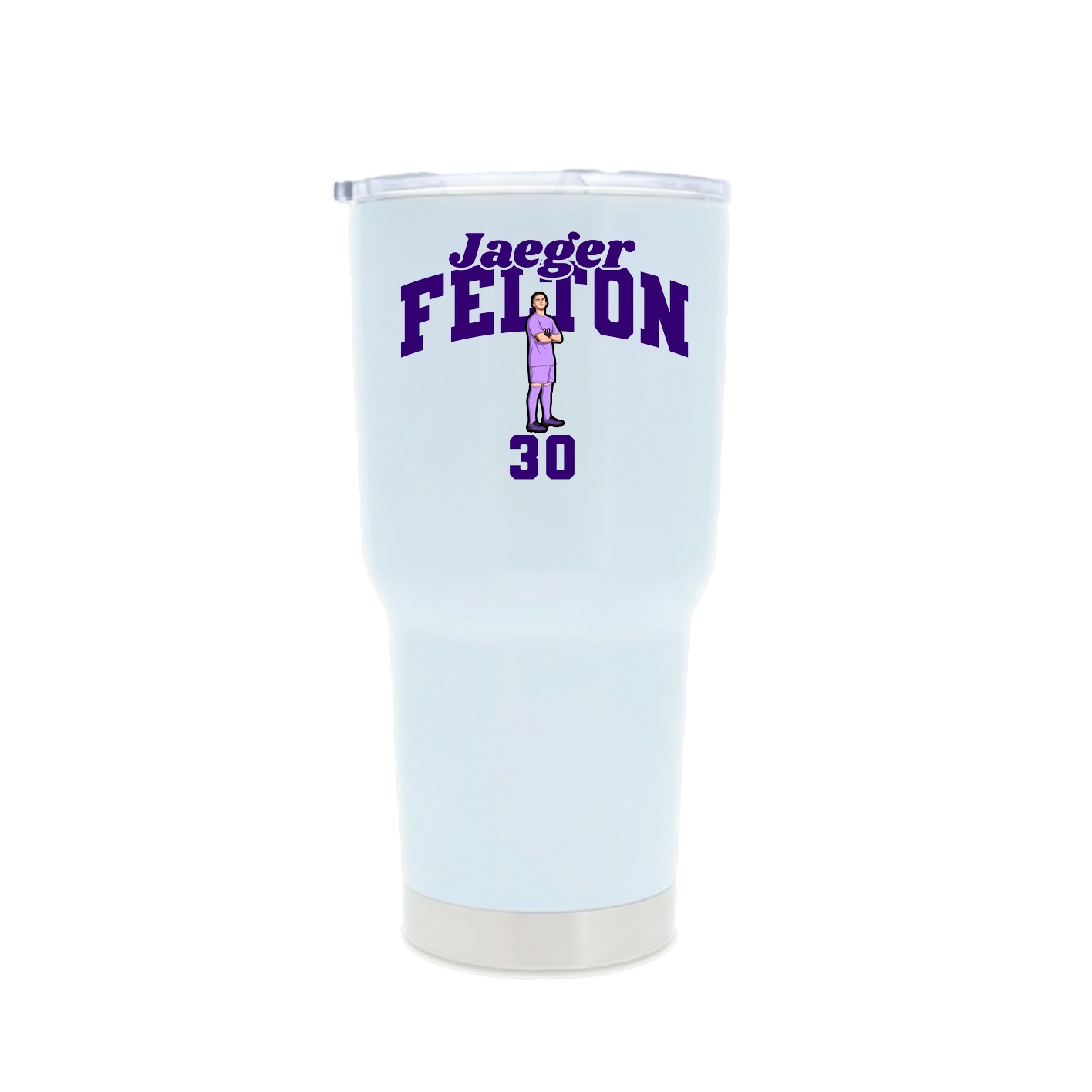 30oz Stainless Steel Tumbler — Signature Arch in White