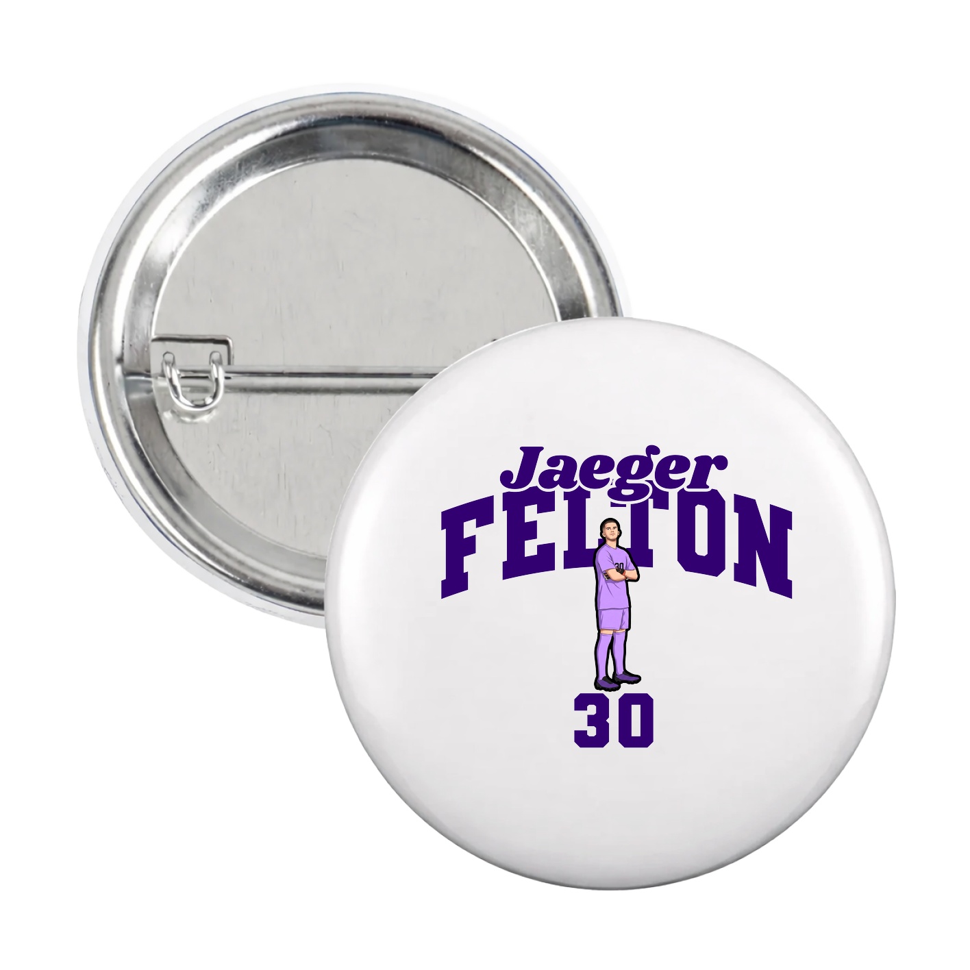 Game Day Button — Signature Arch in White