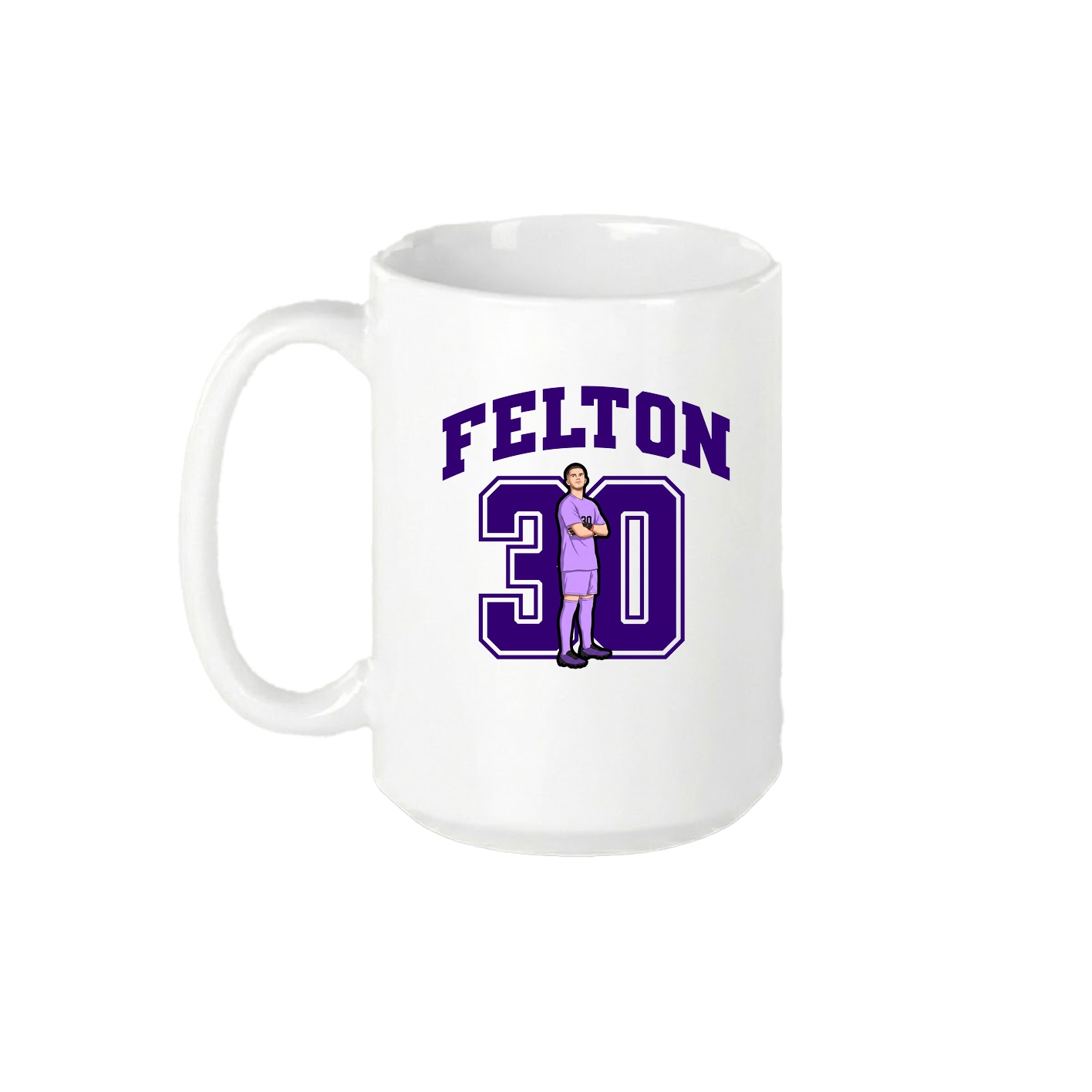 15oz Coffee Mug — Number in White