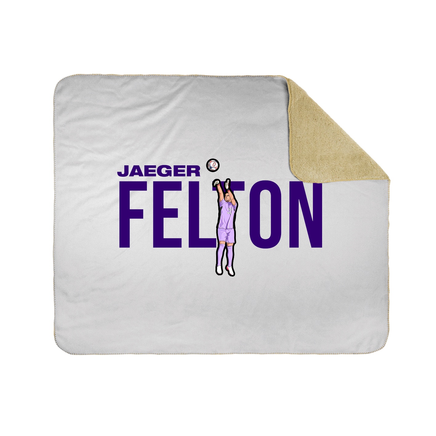 Throw Blanket — Player Name in White