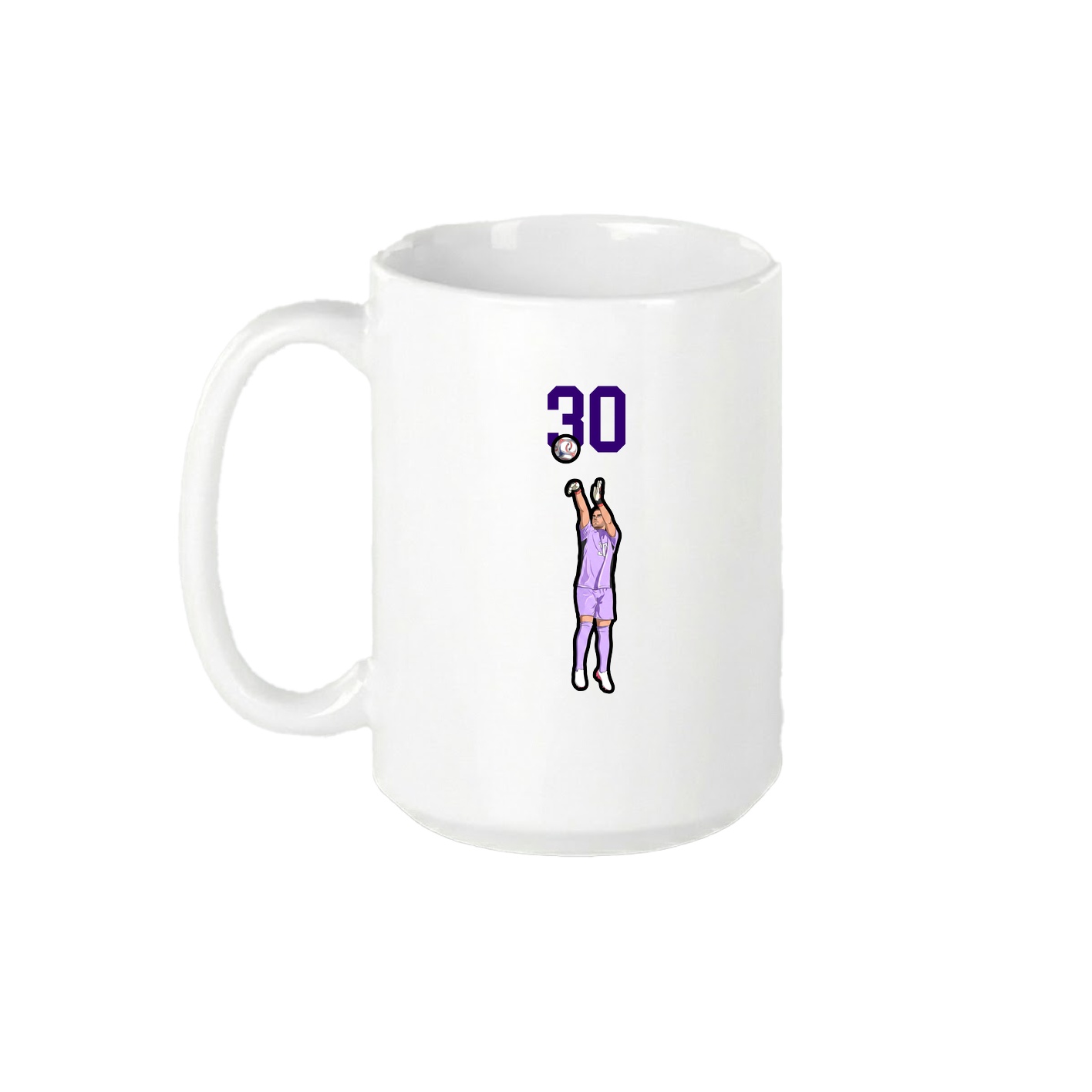 15oz Coffee Mug — Number Top in White