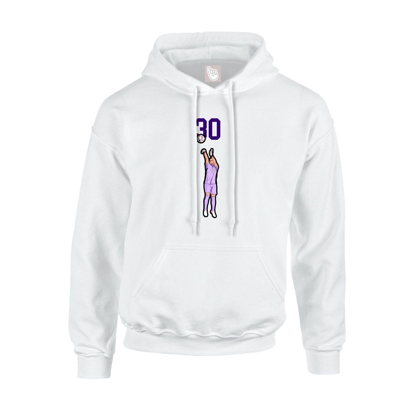 Hoodie — Number Top in White