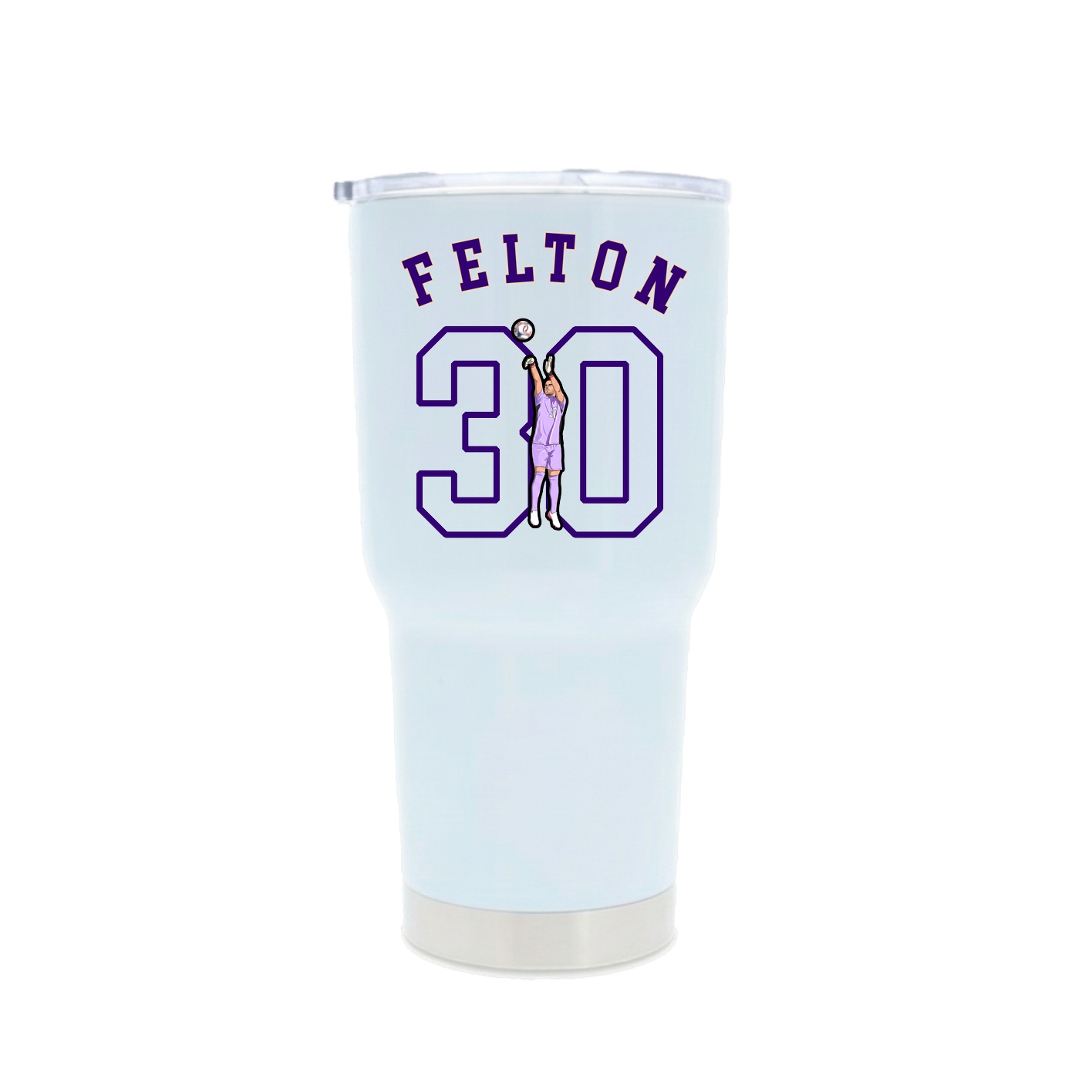 30oz Stainless Steel Tumbler — Shirsey Arch in White