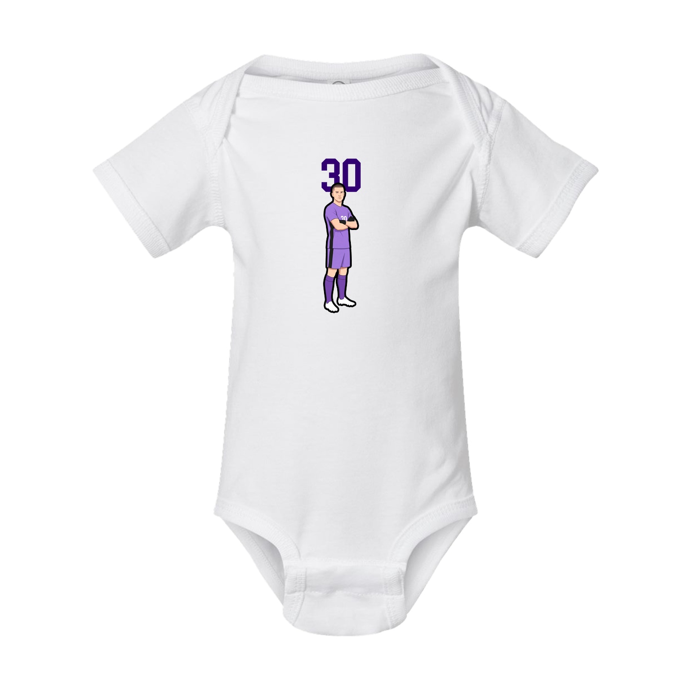 Baby Onesie — Number Top in White