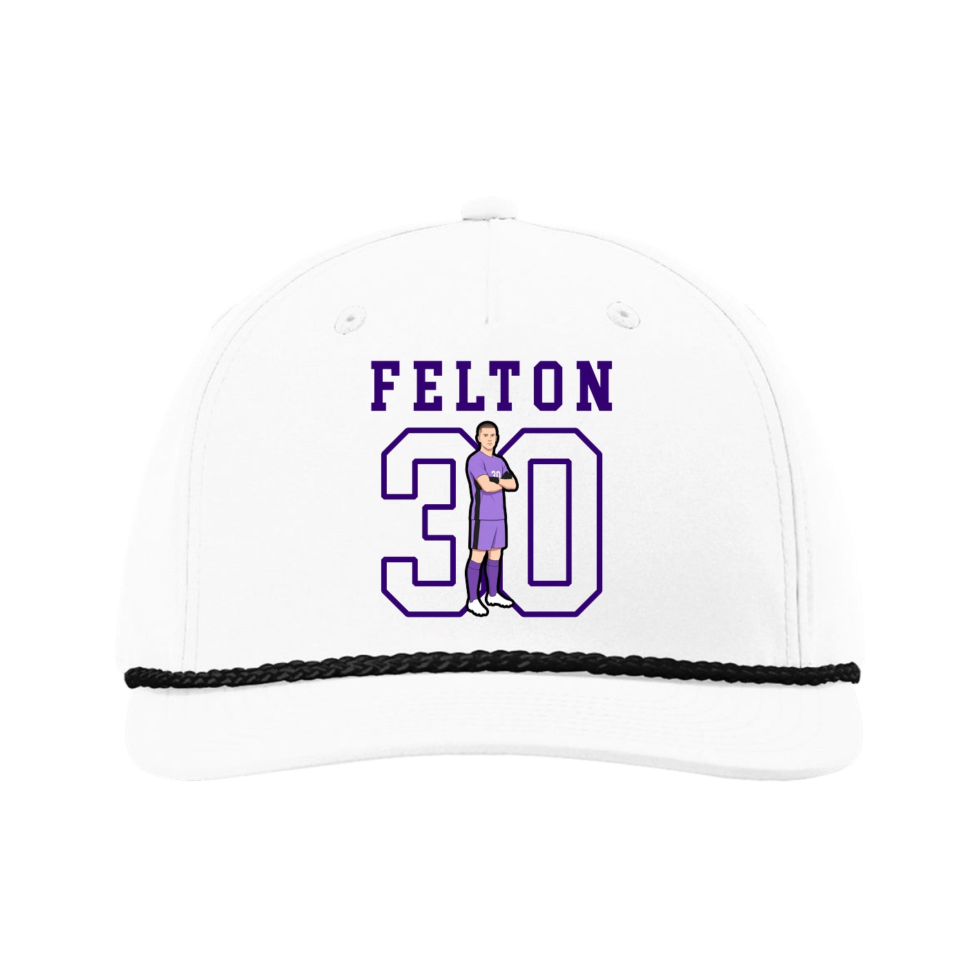 Five-Panel Classic Rope Cap — Shirsey in White