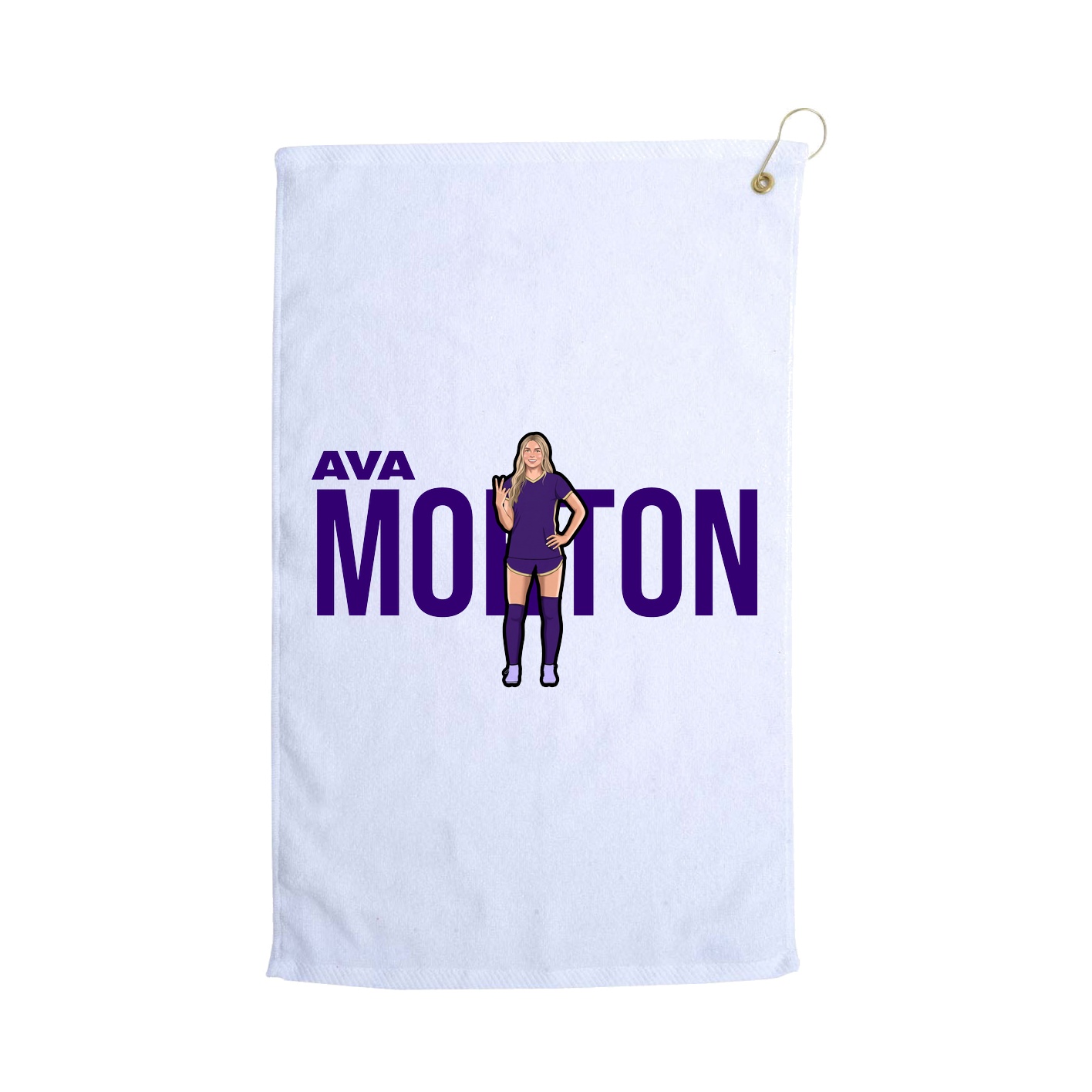 Golf Towel — Player Name in White