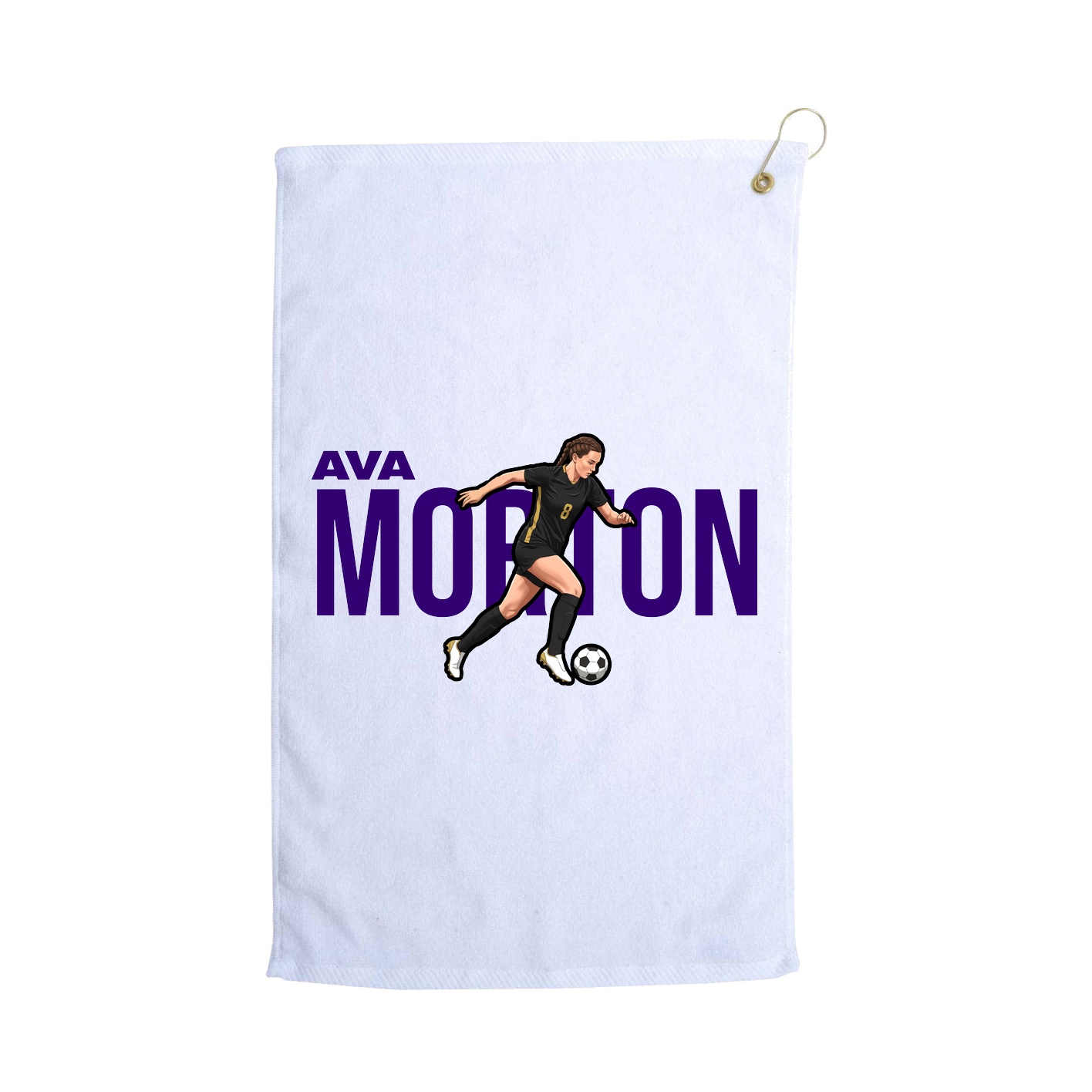 Golf Towel — Player Name in White