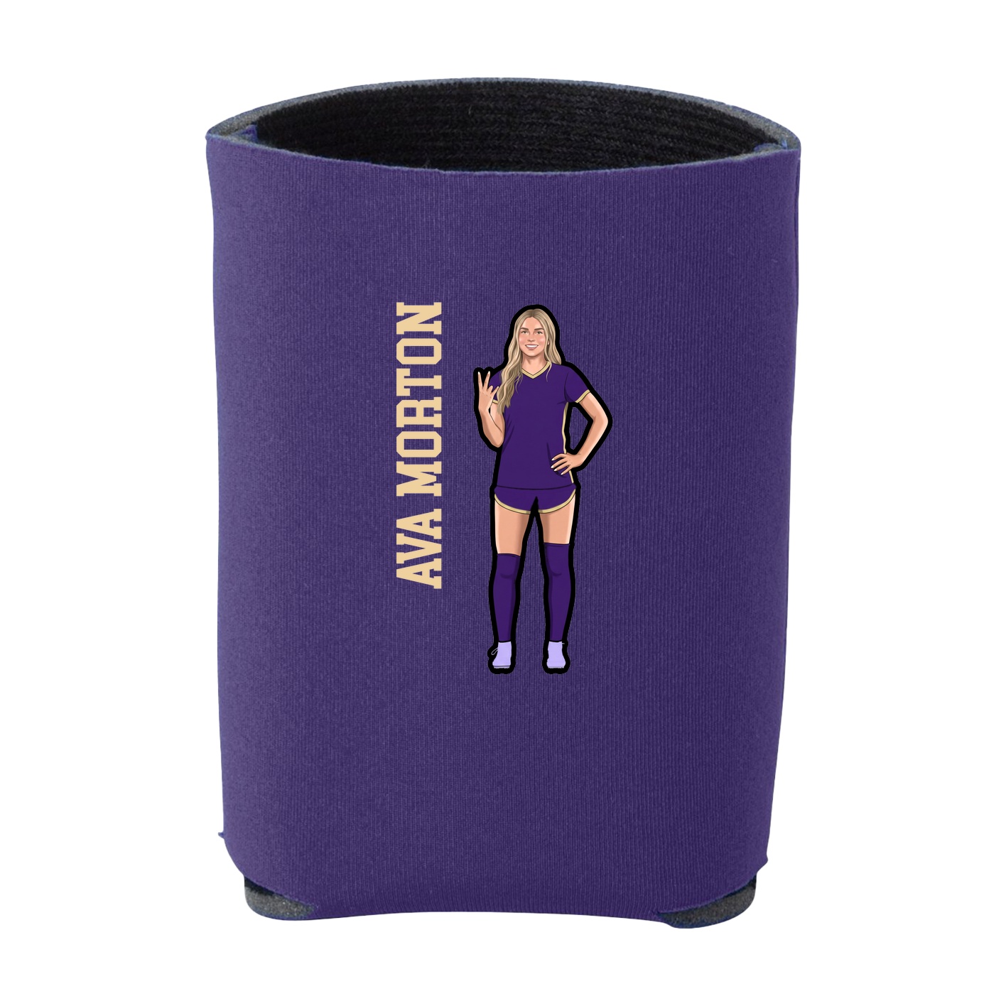 Can Holder — Name Vertical in Purple