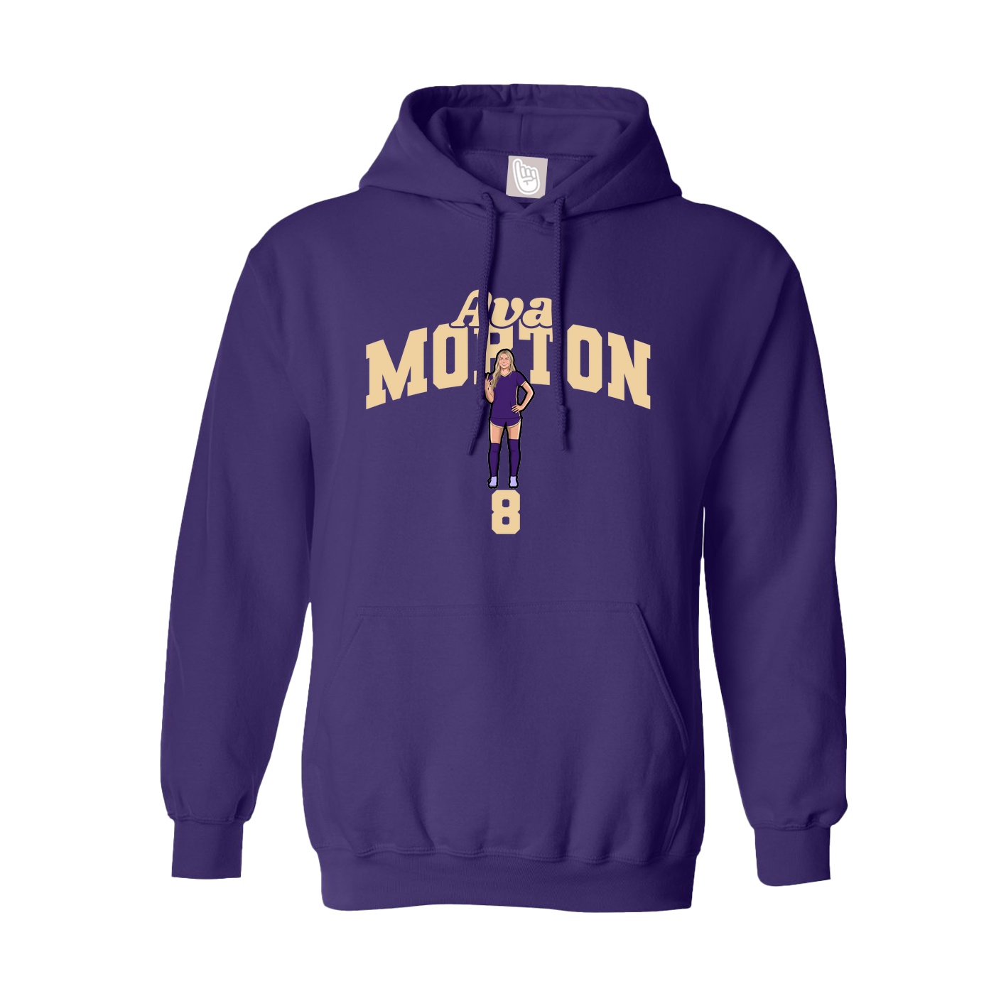 Youth Hoodie — Signature Arch in Purple