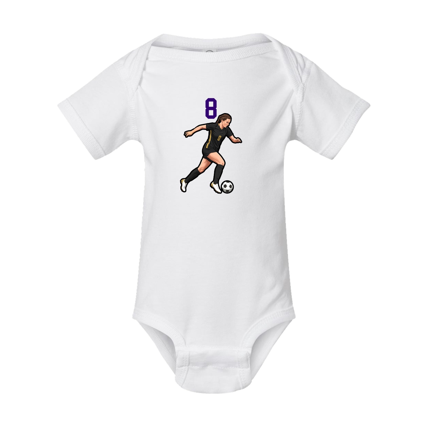 Baby Onesie — Number Top in White